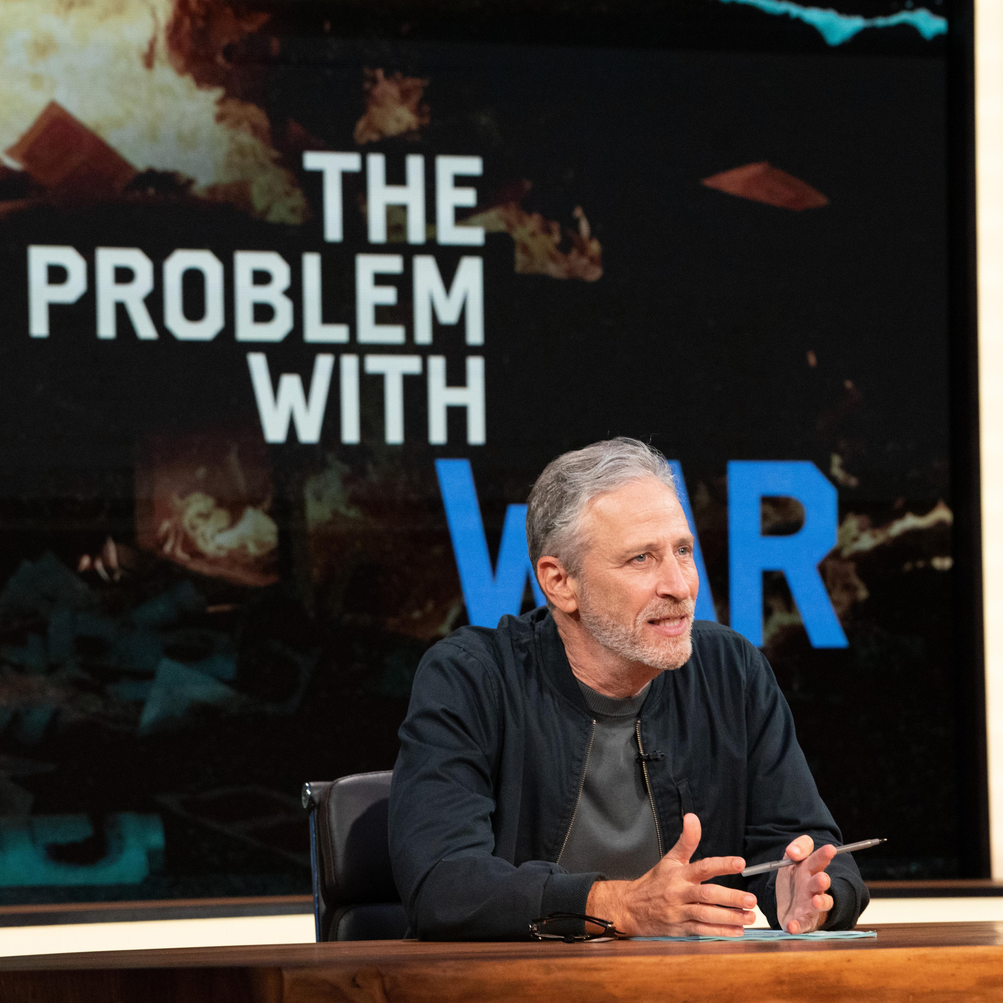 Jon Stewart on the set of 'The Problem With Jon Stewart'