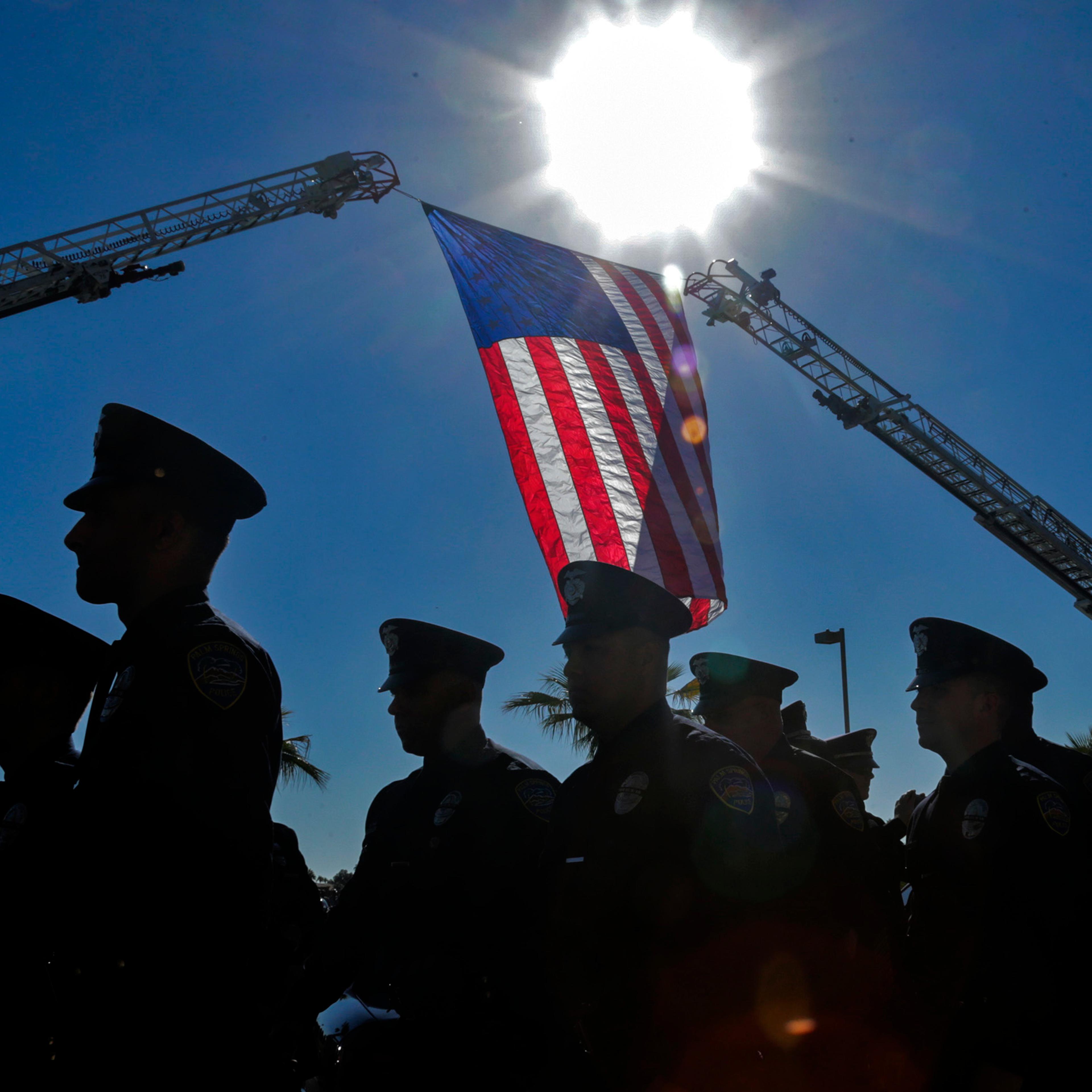 Funeral Held For Police Officers Killed In Line Of Duty During Ambush Attack In Palm Springs, California