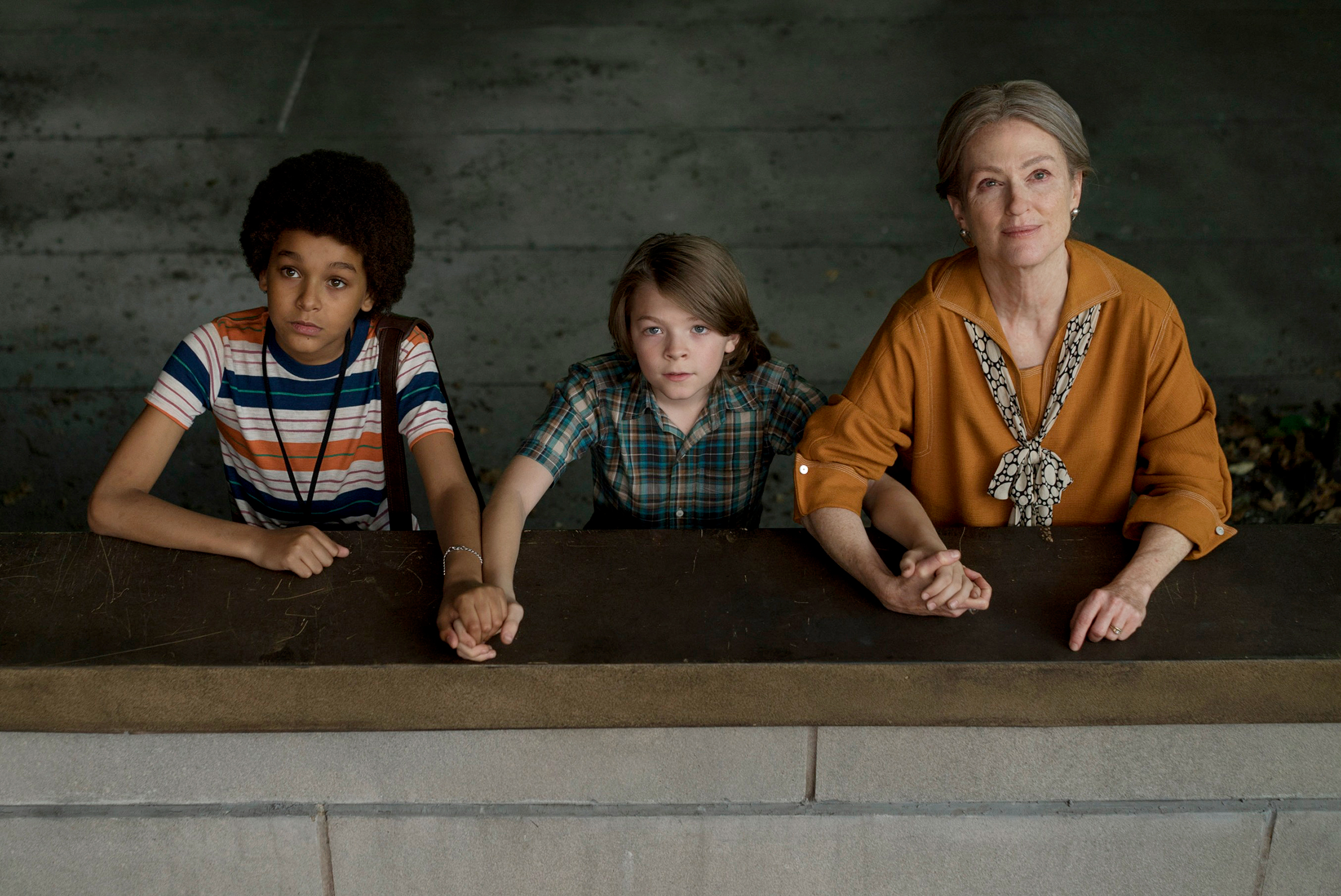 Jaden Michael, Oakes Fegley, and Julianne Moore in WonderStruck