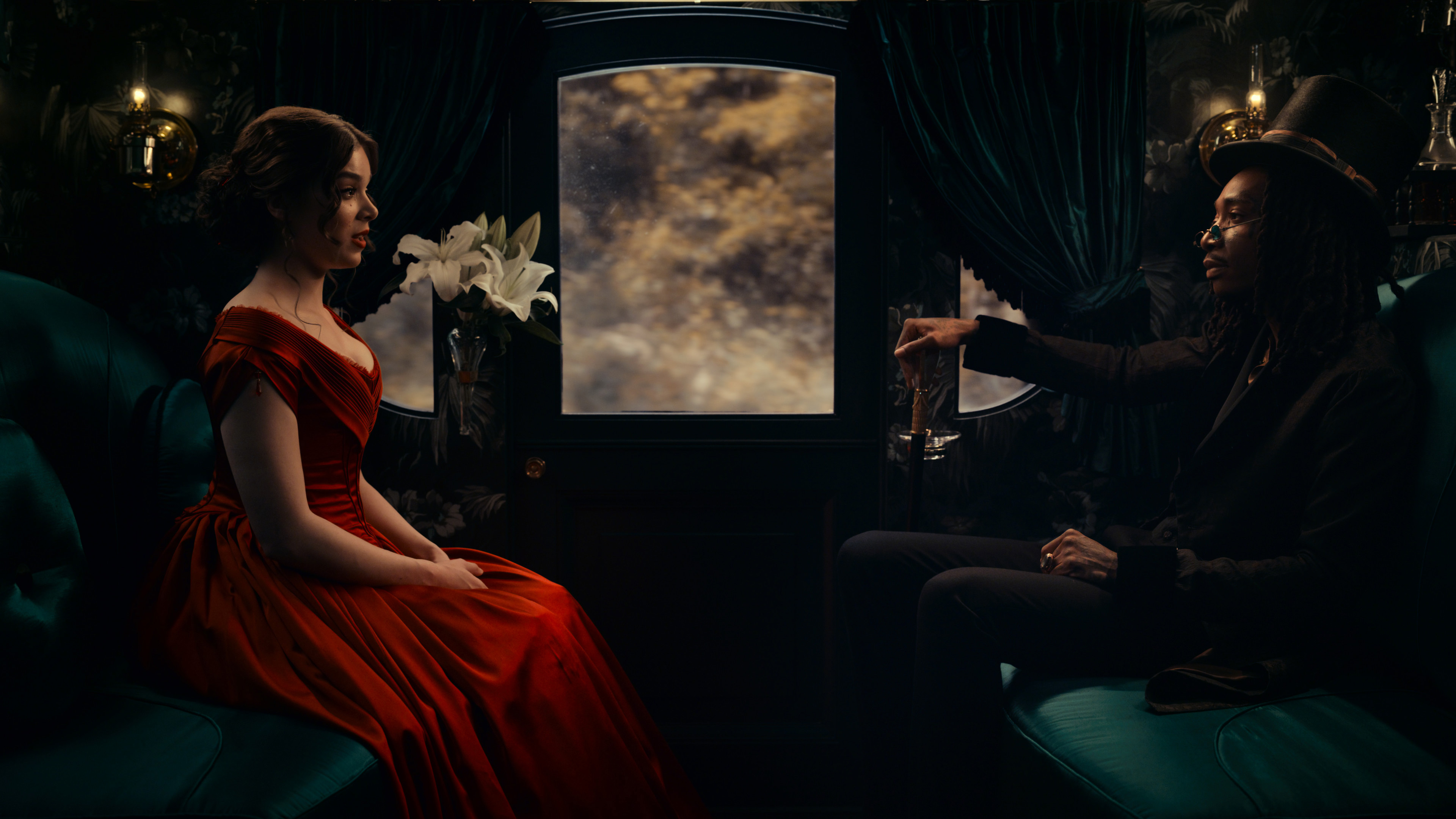 Hailee Steinfeld and Wiz Khalifa in 'Dickinson'