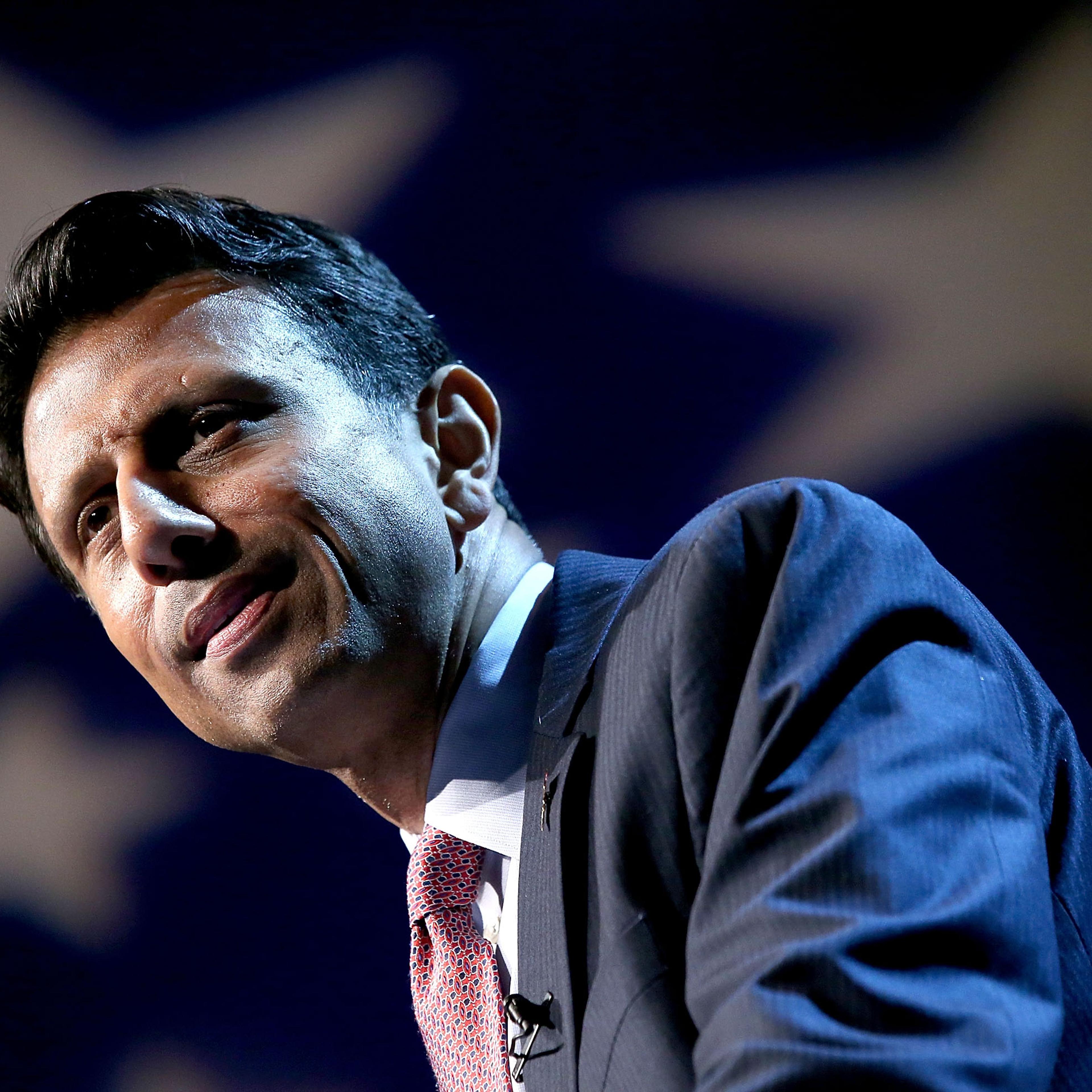 Louisiana Governor Bobby Jindal announces his candidacy for the 2016 Presidential nomination during a rally a he Pontchartrain Center in Kenner, Louisiana on June 24, 2015.