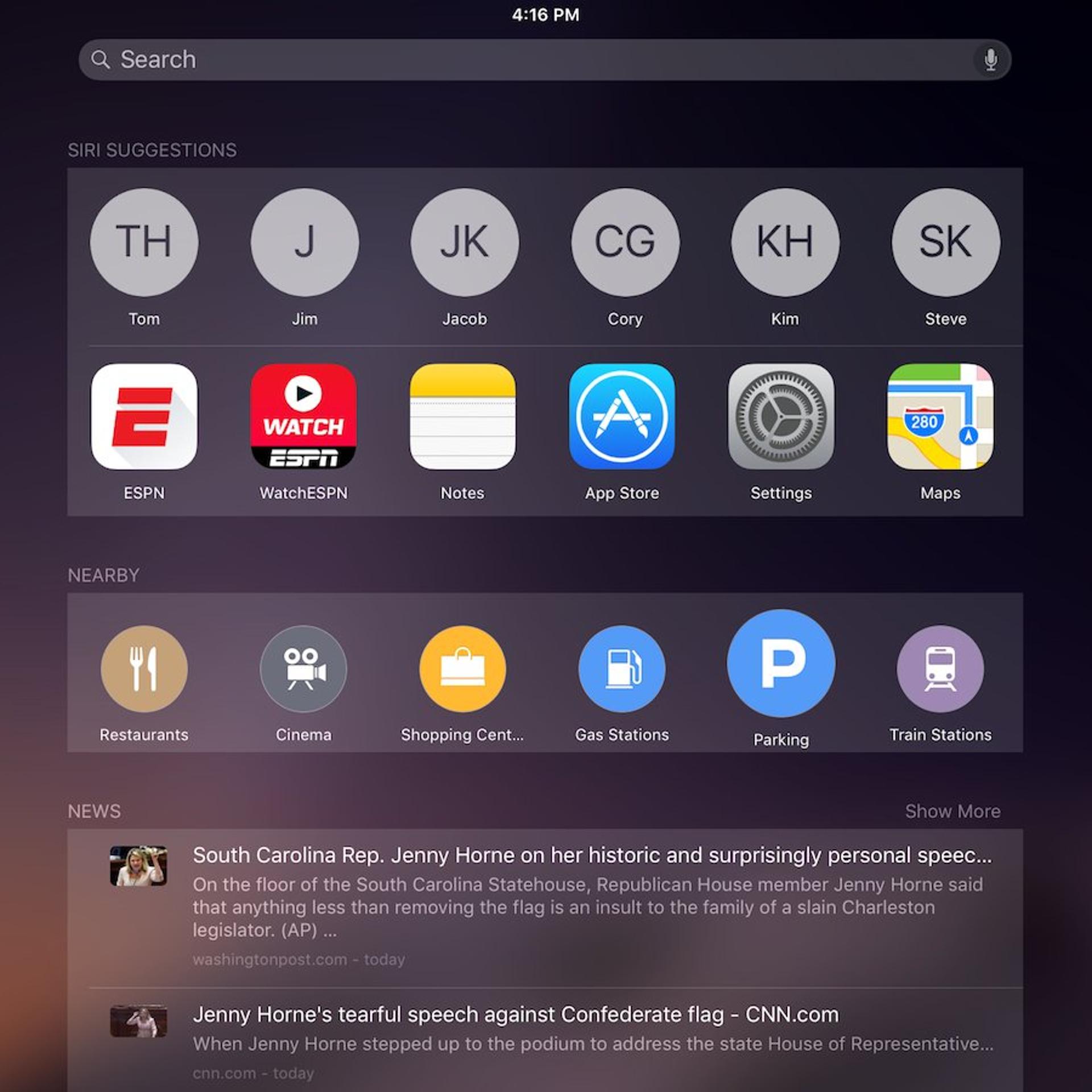 ios9 suggestions