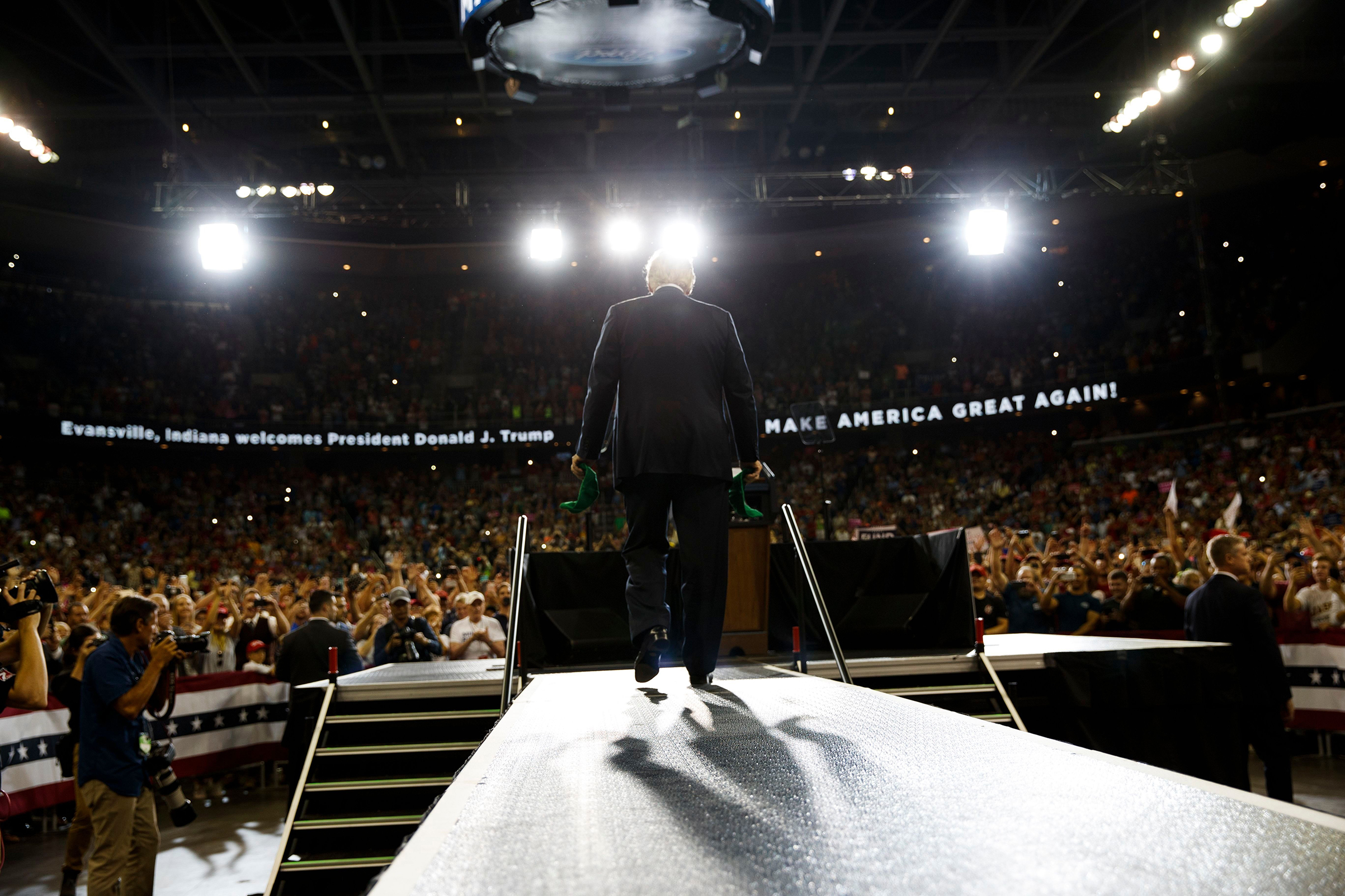 Donald Trump President at a Campaign Rally