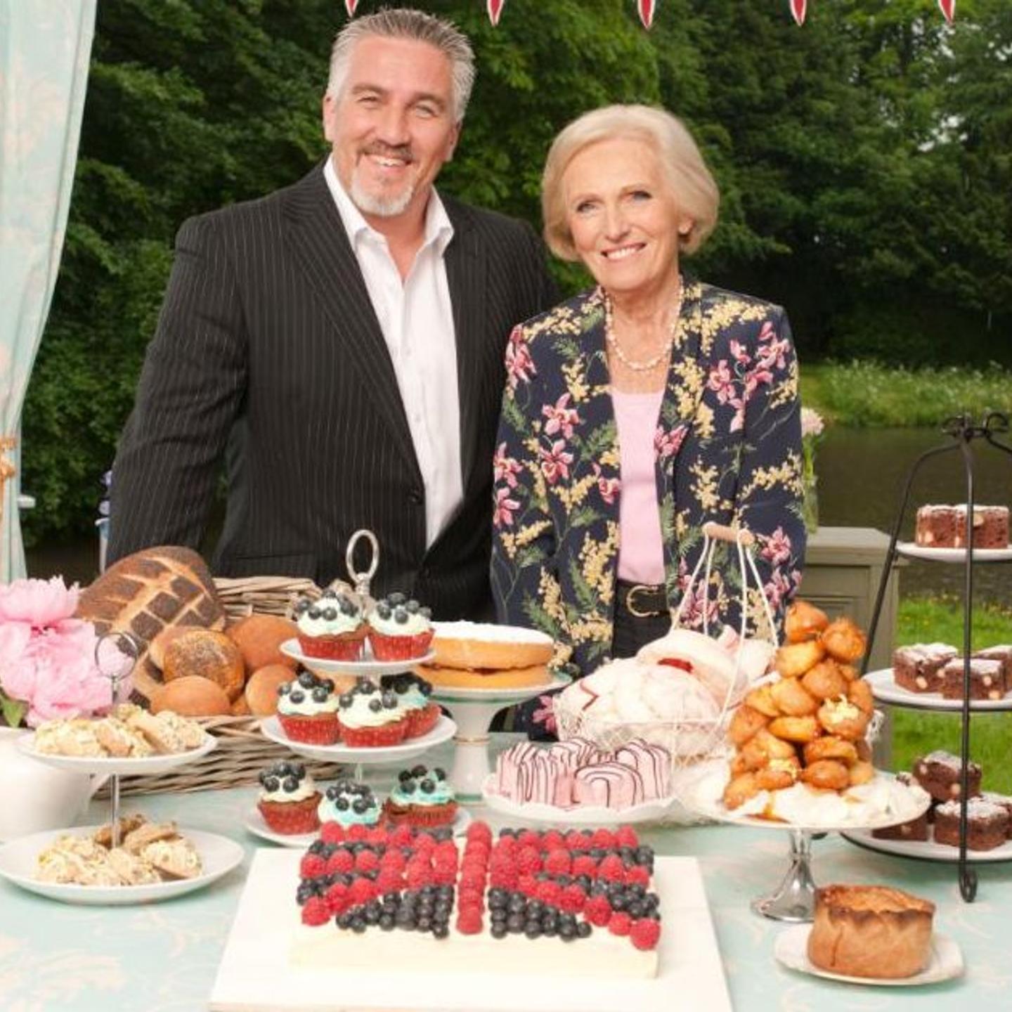 Paul Hollywood, left, and Mary Berry in the BBC's Great British Bake Off.