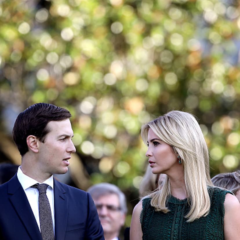 Ivanka Trump and Jared Kushner attend a ceremony on the South Lawn of the White House marking the September 11 attacks September 11, 2017 in Washington, DC.
