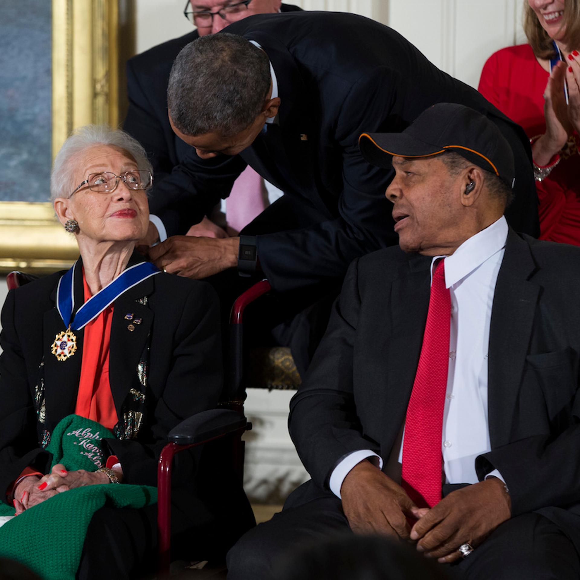 Barack Obama, Katherine Johnson, Willie Mays