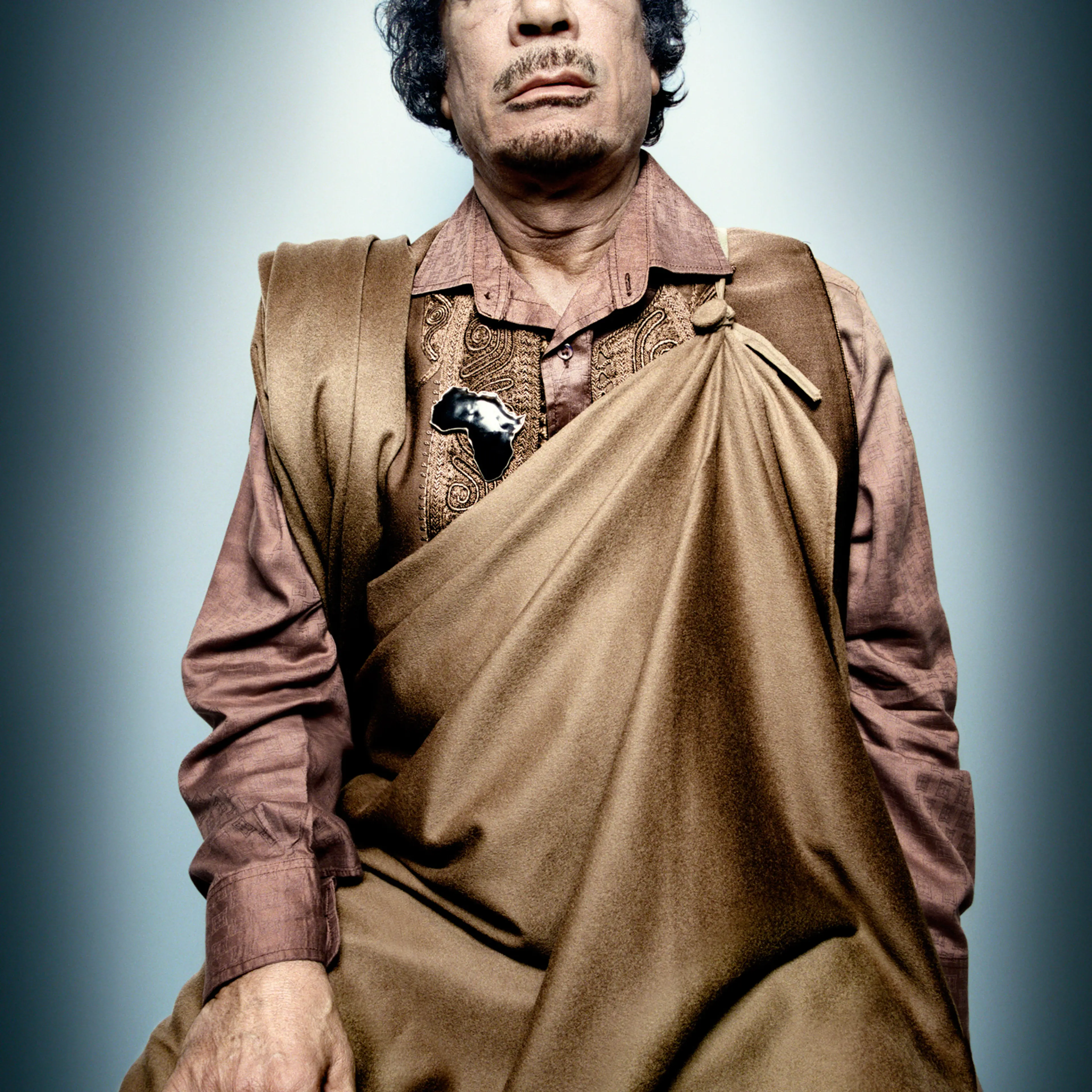 Portrait of Libyan leader Muammar Gaddafi, by Platon