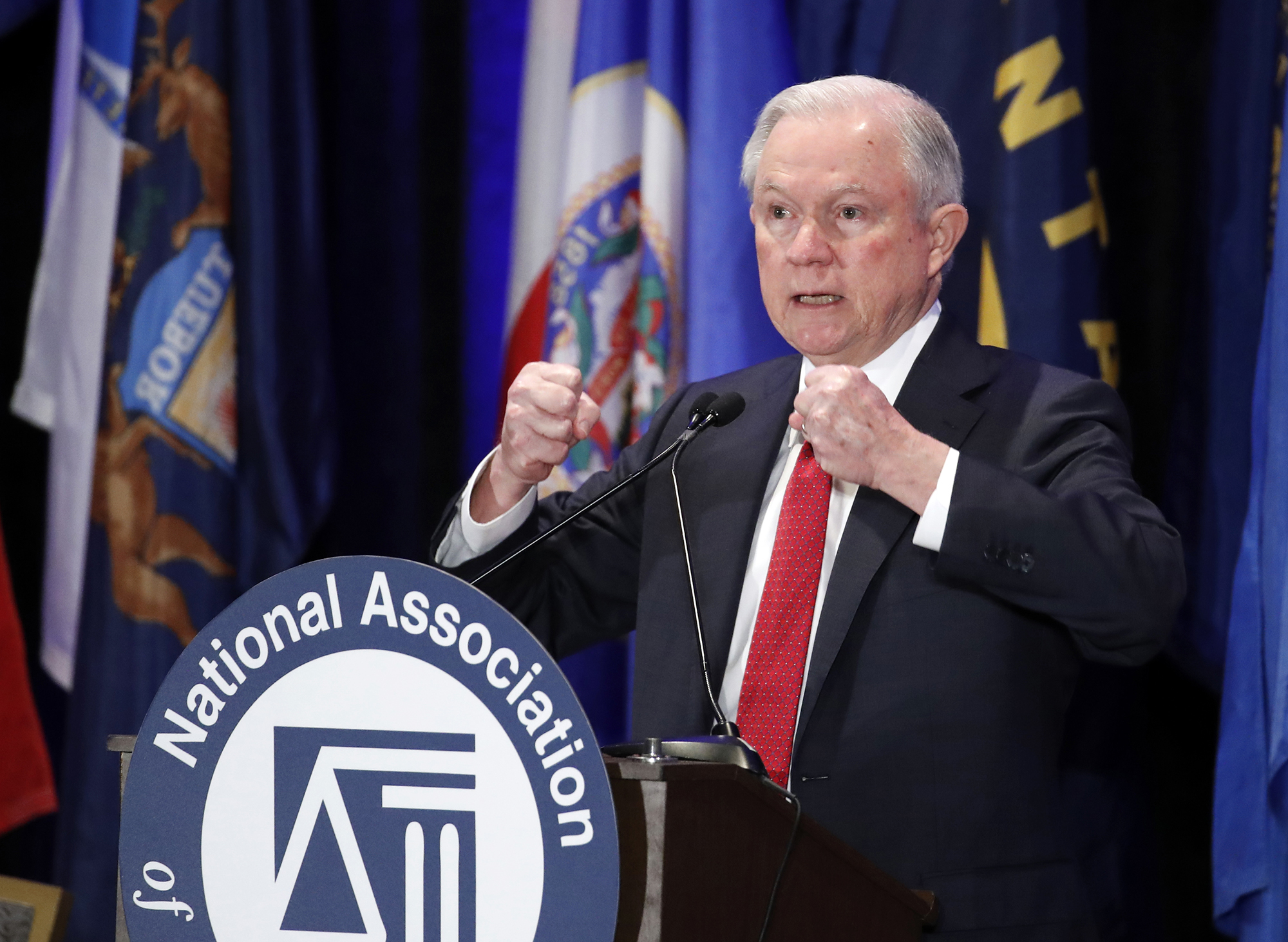 Attorney General Jeff Sessions speaks at the National Association of Attorneys General annual winter meeting, on Feb. 28, 2017 in Washington, D.C.