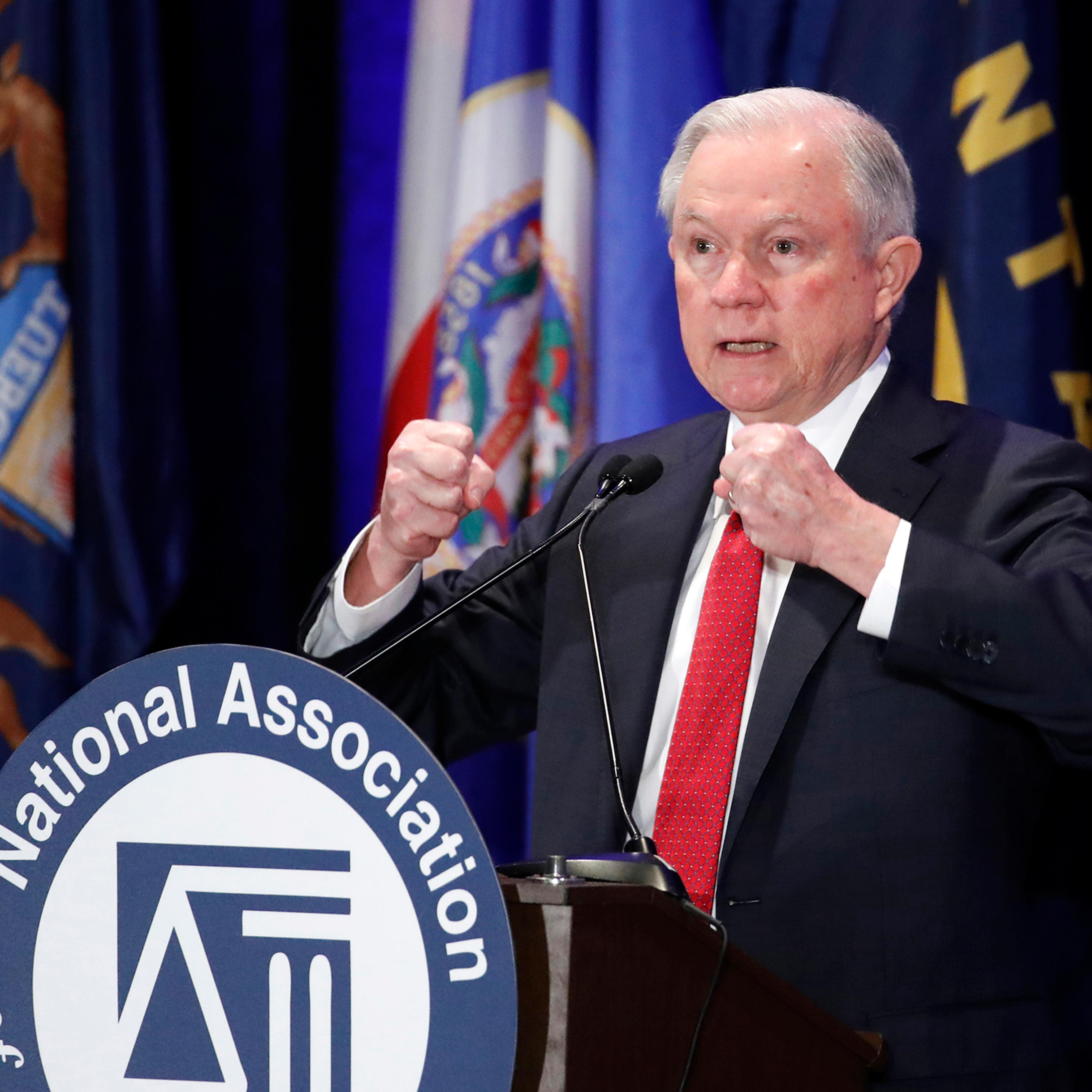 Attorney General Jeff Sessions speaks at the National Association of Attorneys General annual winter meeting, on Feb. 28, 2017 in Washington, D.C.