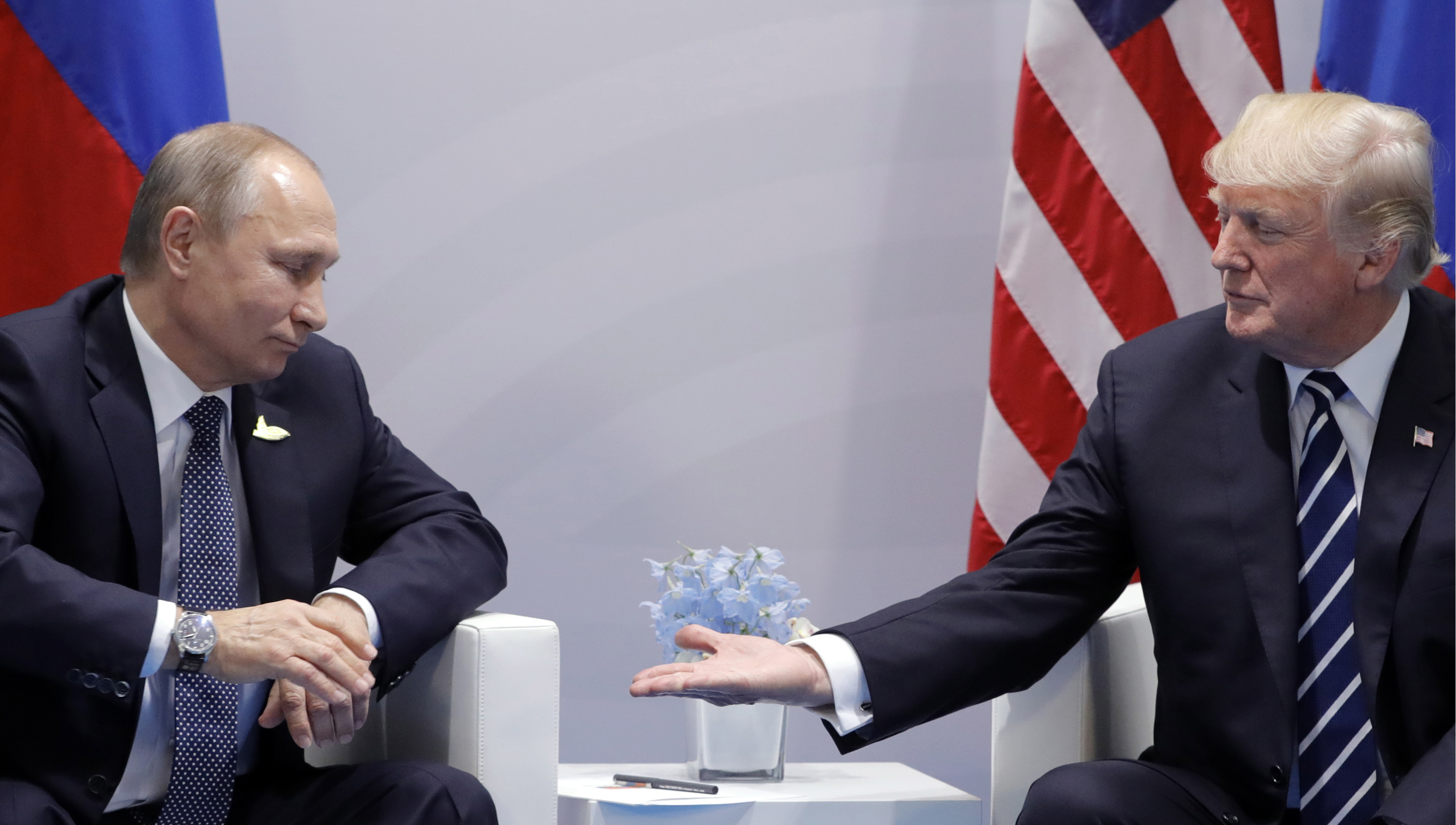 Presidents of Russia and United States meet at G20 summit in Hamburg, Germany