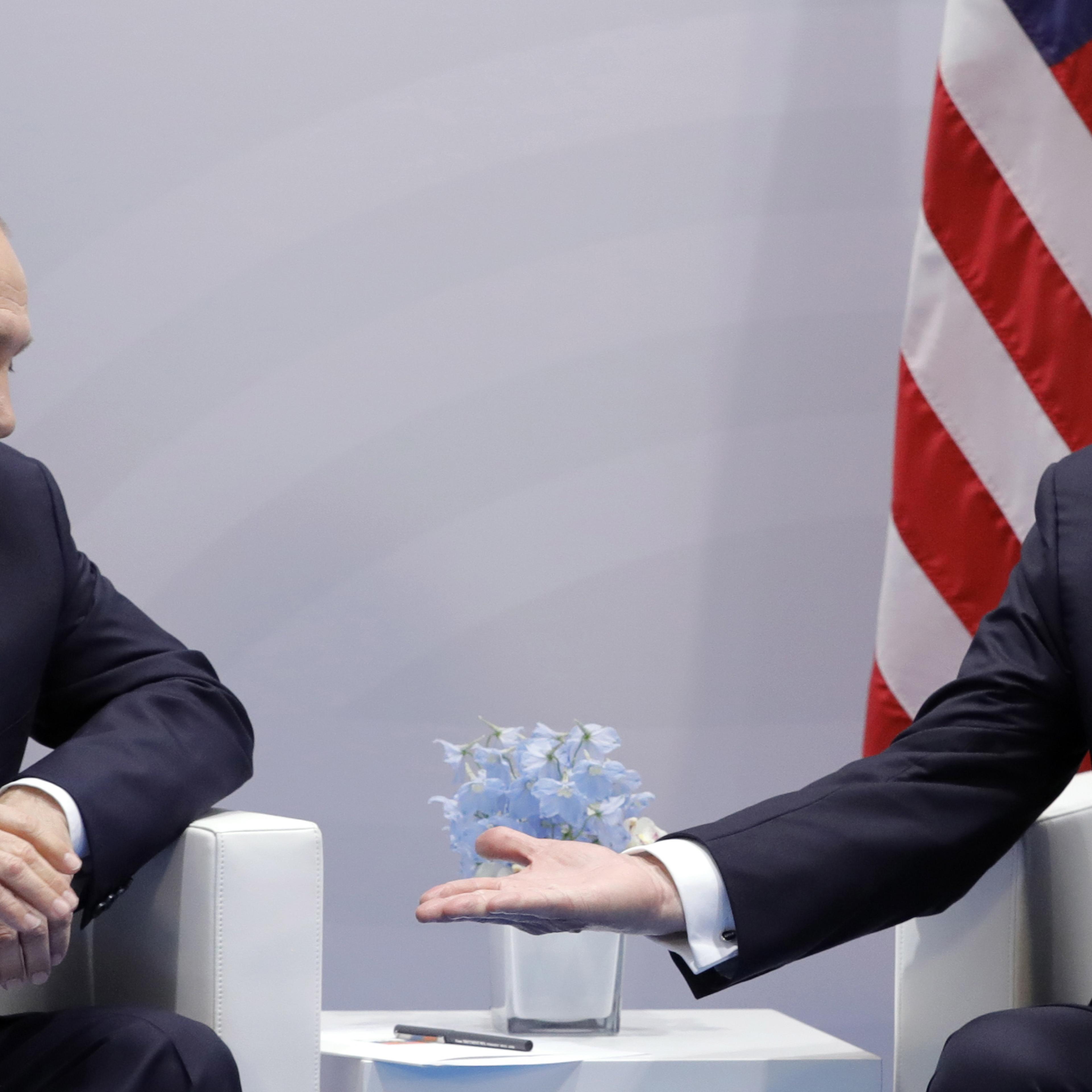 Presidents of Russia and United States meet at G20 summit in Hamburg, Germany