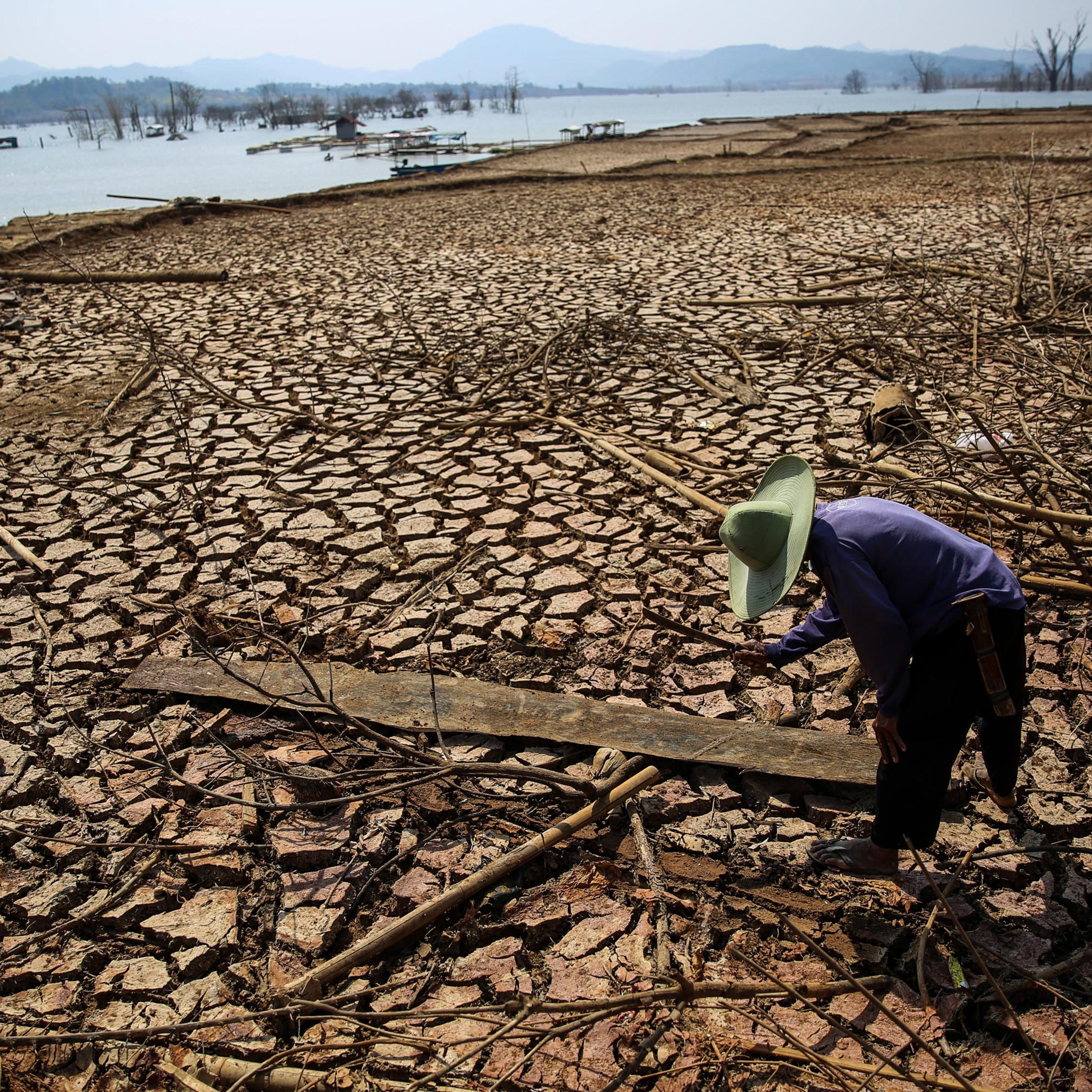 Dry Season In One of The Biggest Dam in Indonesia