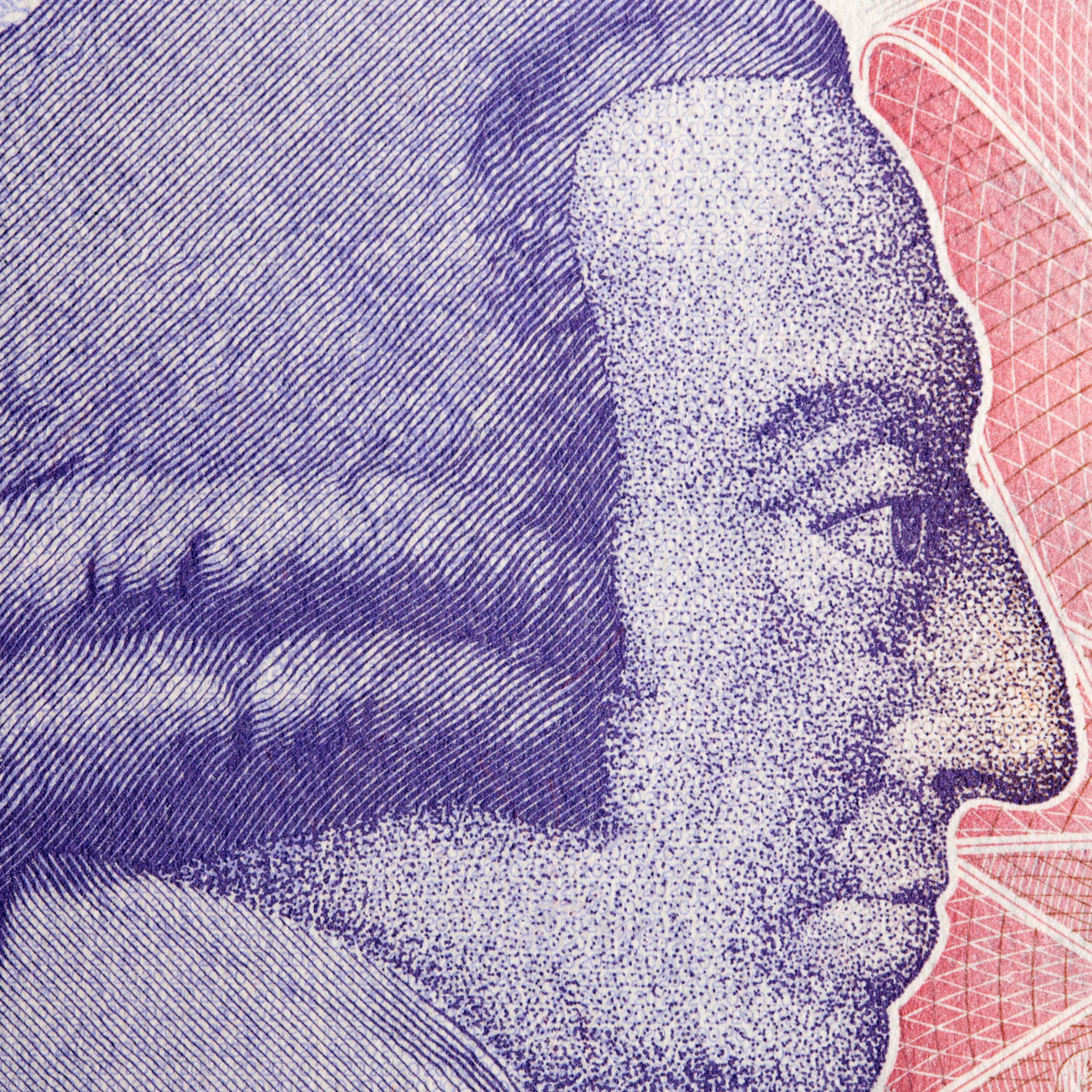 Adam Smith a closeup portrait from English money