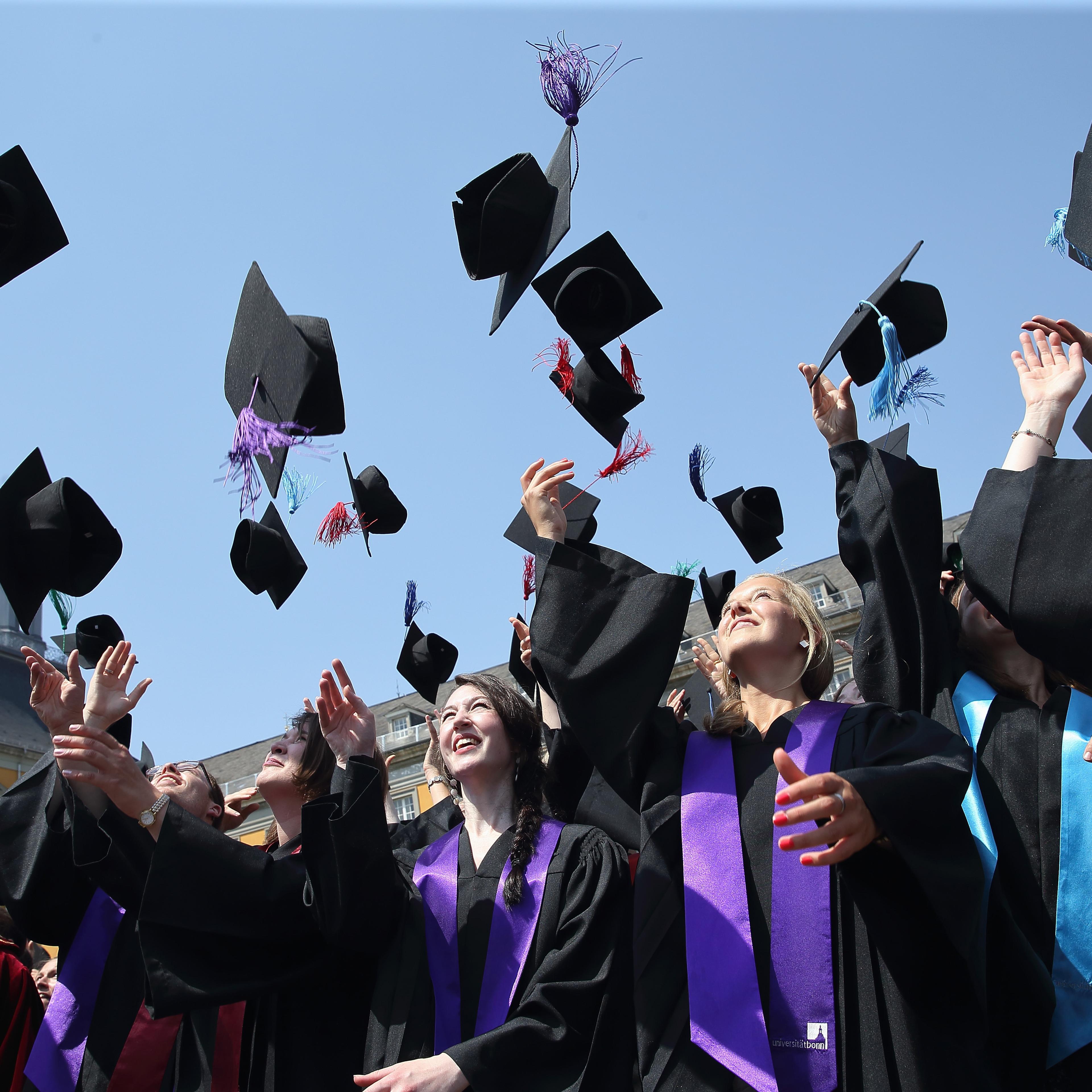 University Students Celebrate Their Graduation
