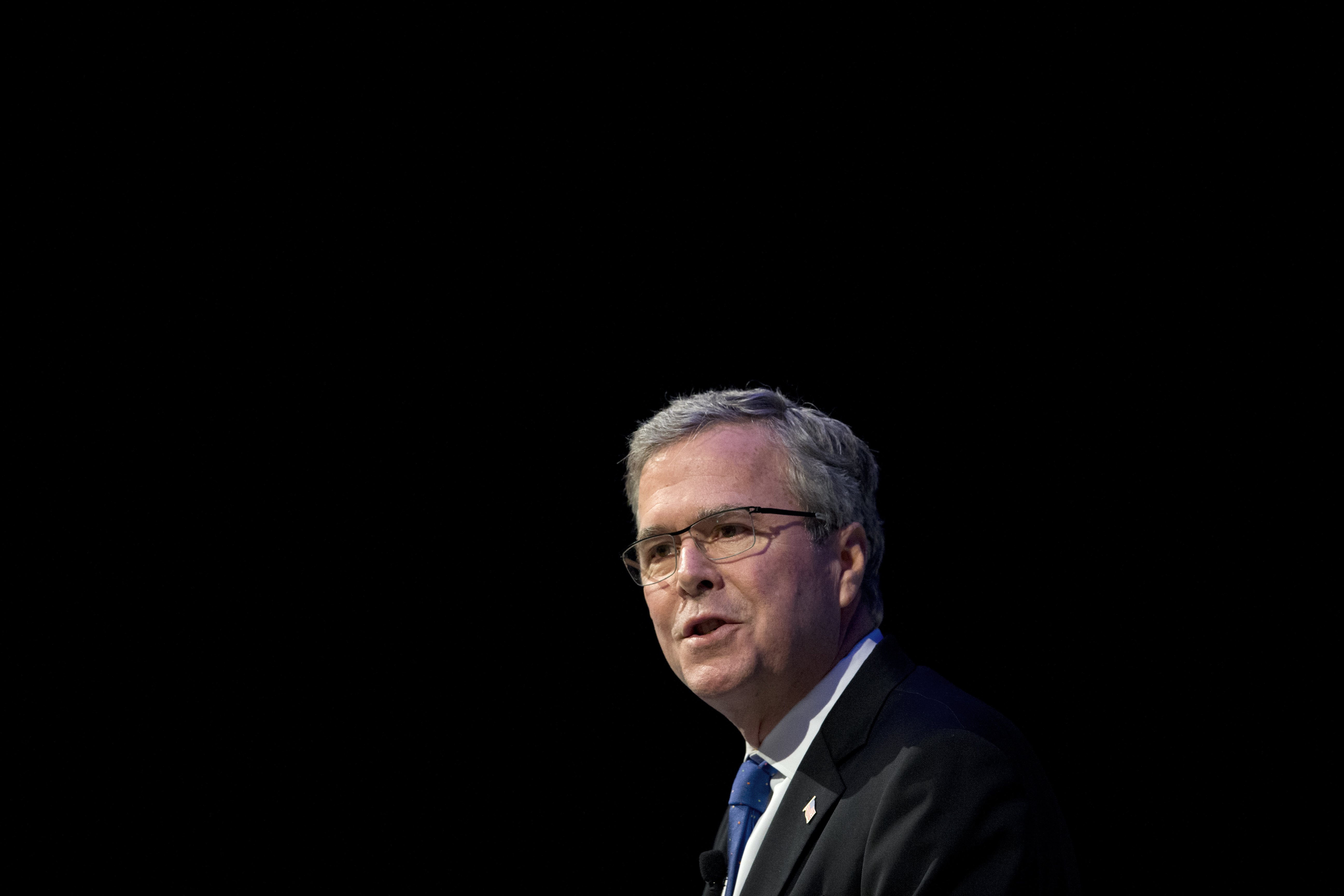 Former Florida Gov. Jeb Bush speaks at a Economic Club of Detroit meeting in Detroit on Feb. 4, 2015.