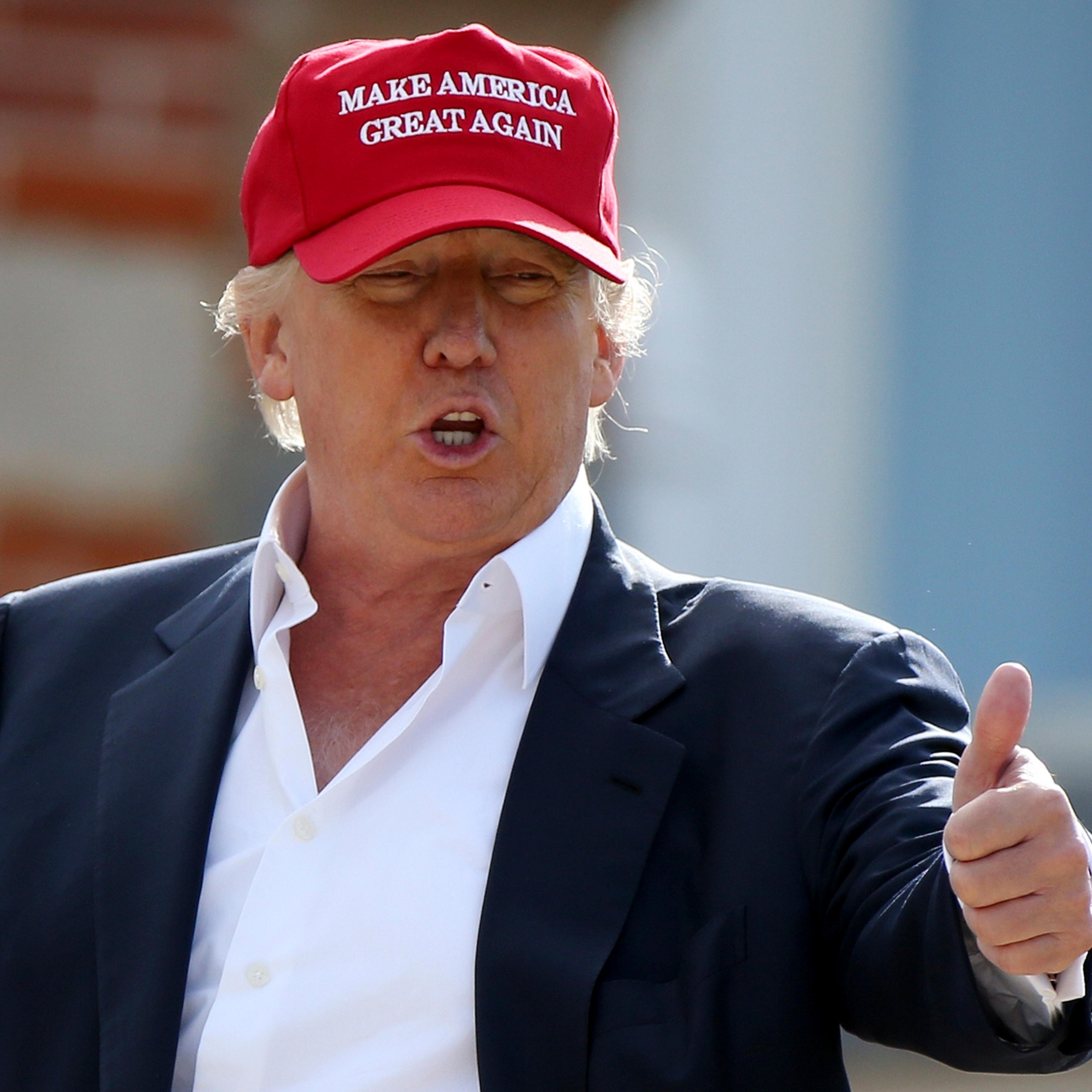 Donald Trump at the Women's British Open golf championship in Turnberry, Scotland on July 30, 2015.