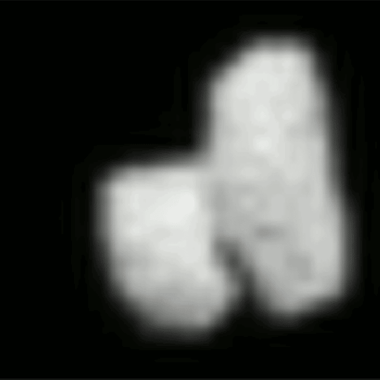 The OSIRIS instrument on the European Space Agency's Rosetta spacecraft photographed the mission's destination comet on July 14, 2014, from about 7,500 miles away.