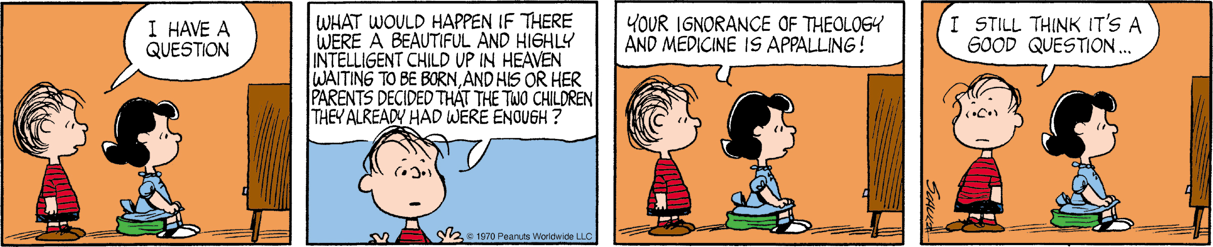 A Peanuts comic strip from July 20, 1970