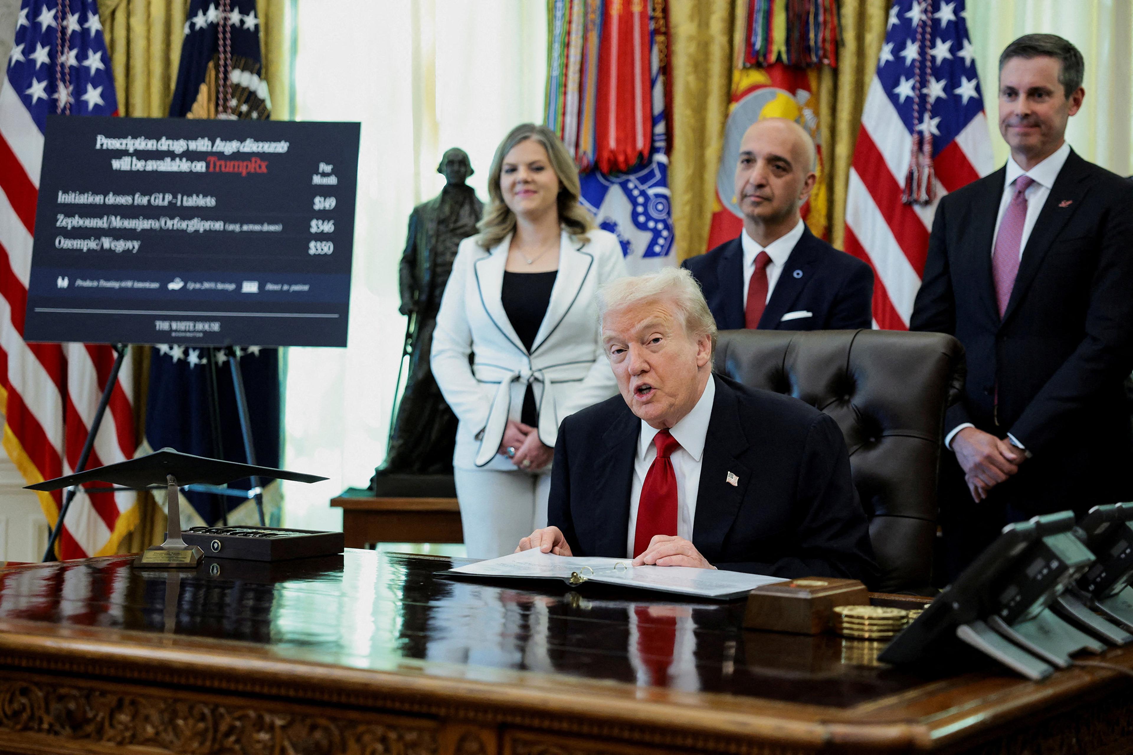 trump executive order on glp 1 Questions swirl after Trump's GLP-1 pricing deal announcement Trump unveils deal to expand