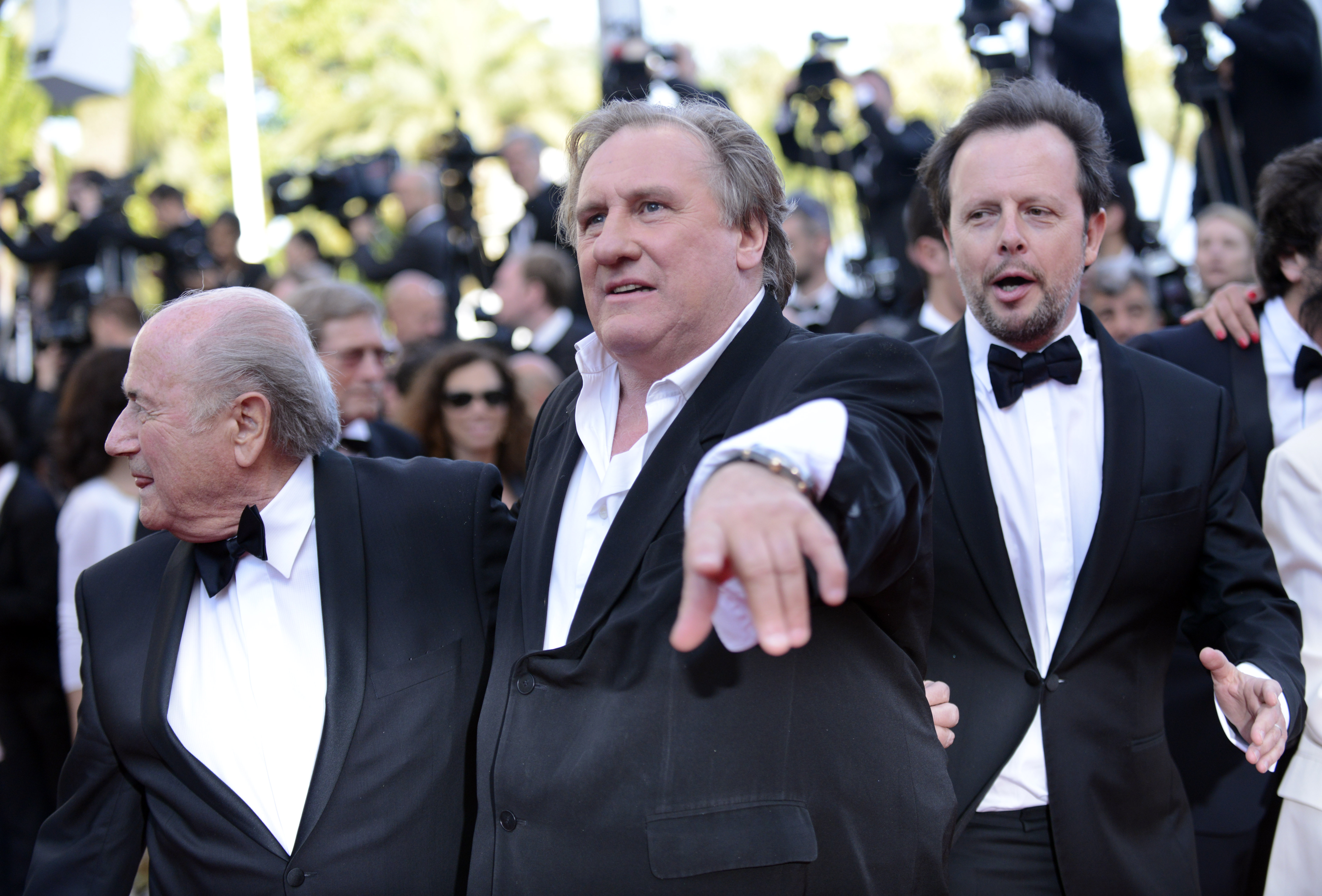 Sepp Blatter, Gerard Depardieu, Frederic Auburtin