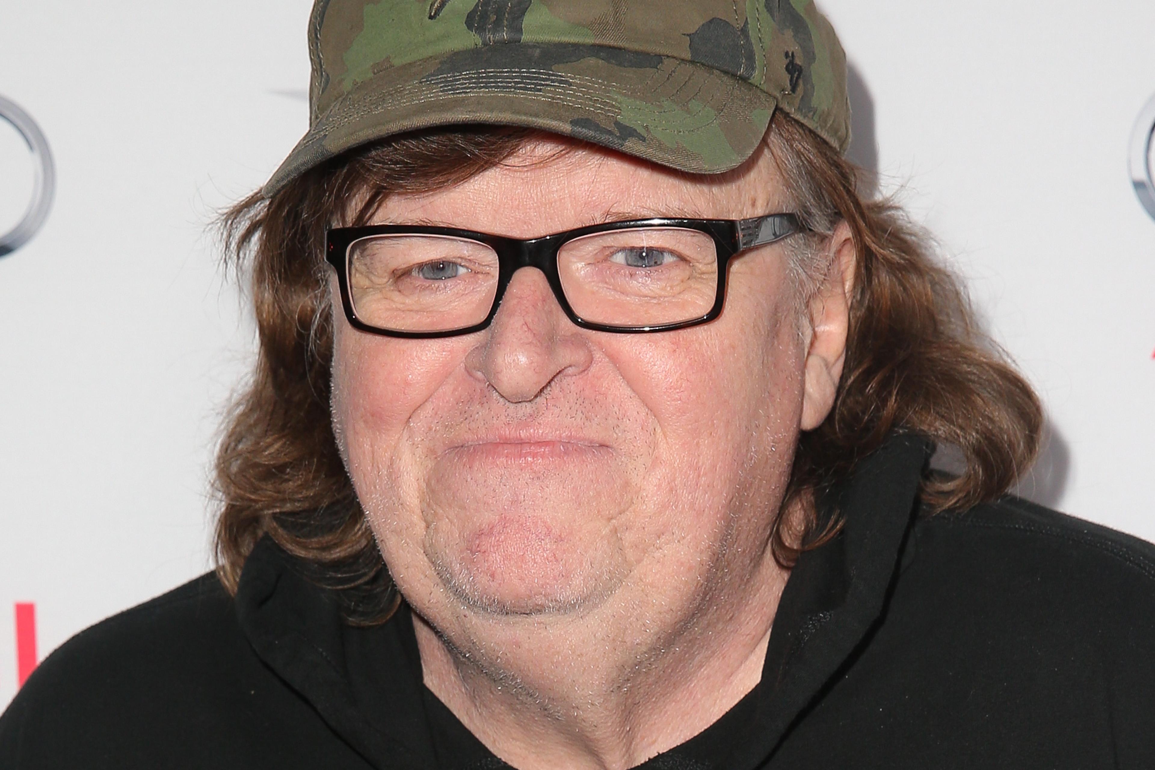 Filmmaker Michael Moore attends the Centerpiece Gala premiere of Dog Eat Dog Films' 'Where To Invade Next' in Hollywood on Nov. 7, 2015.