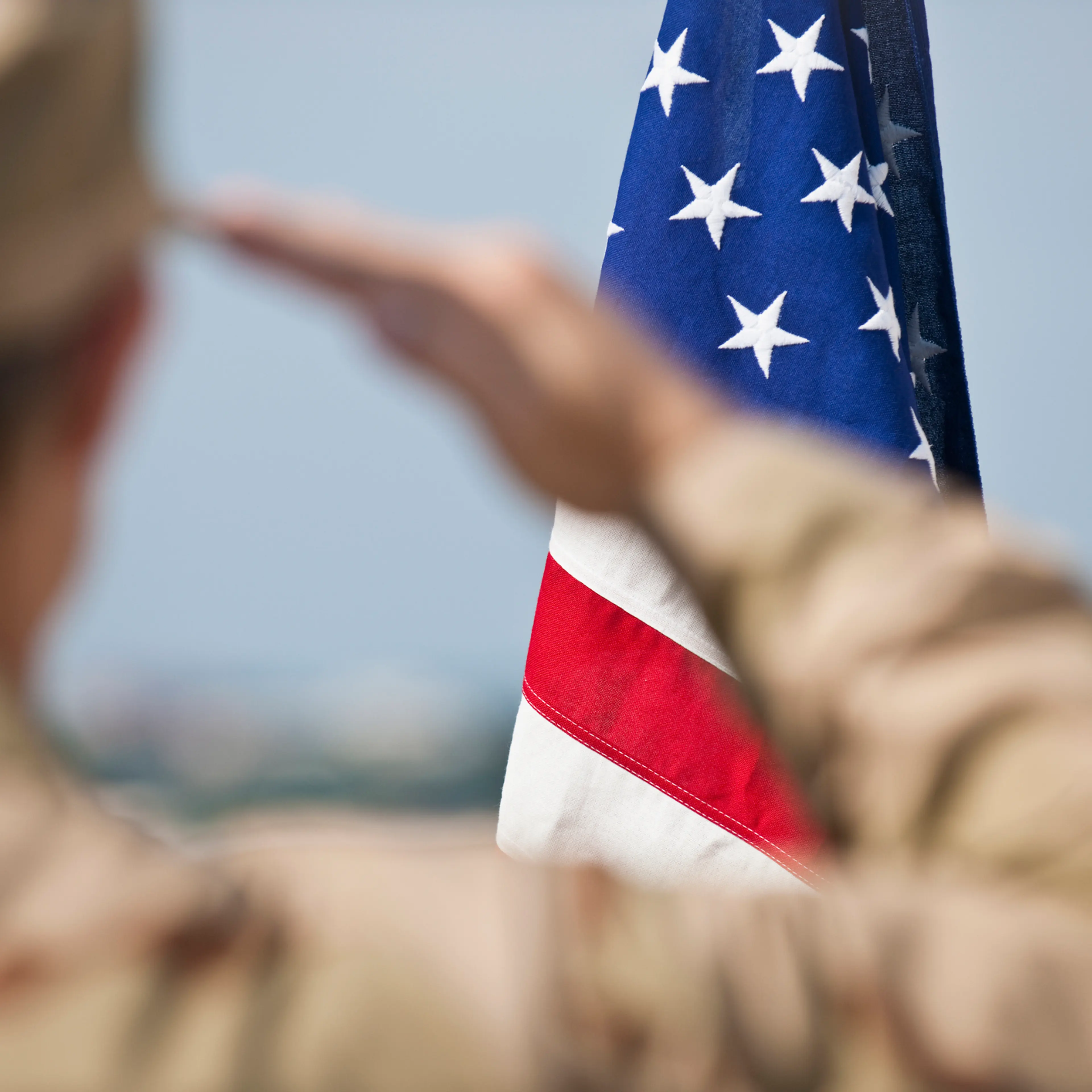 Soldier saluting