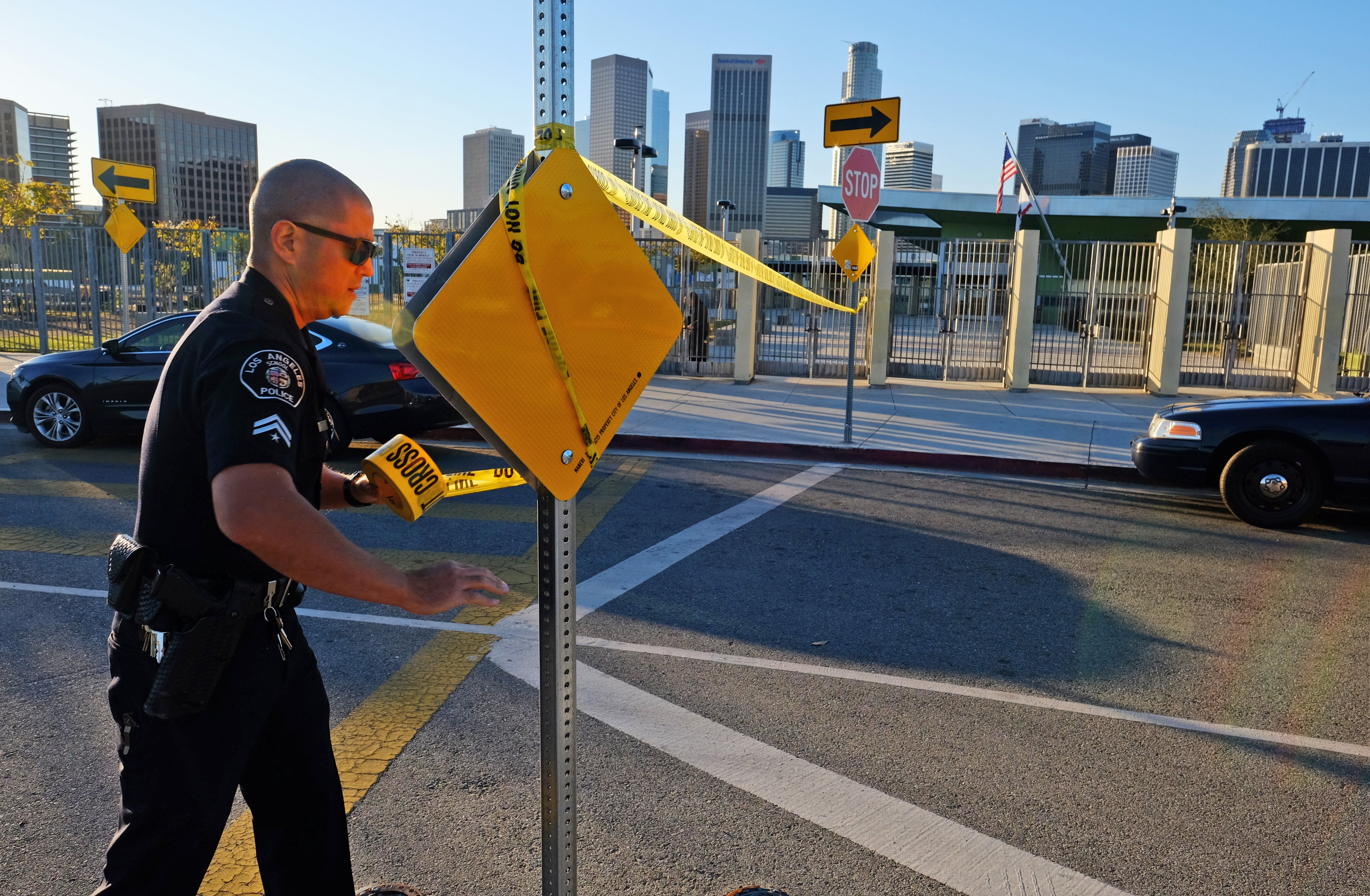 APTOPIX Los Angeles Schools Threat