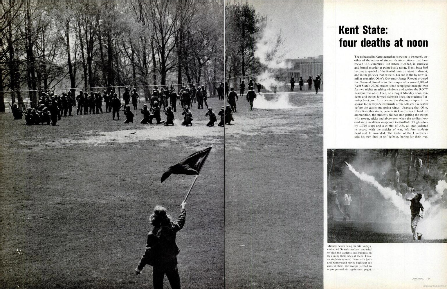 LIFE magazine coverage of Kent State in May 1970.