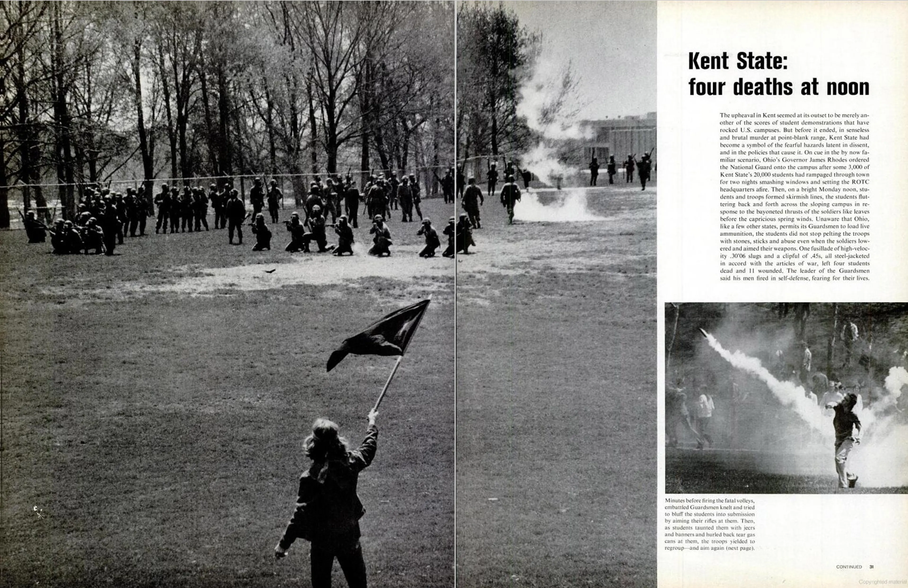 LIFE magazine coverage of Kent State in May 1970.