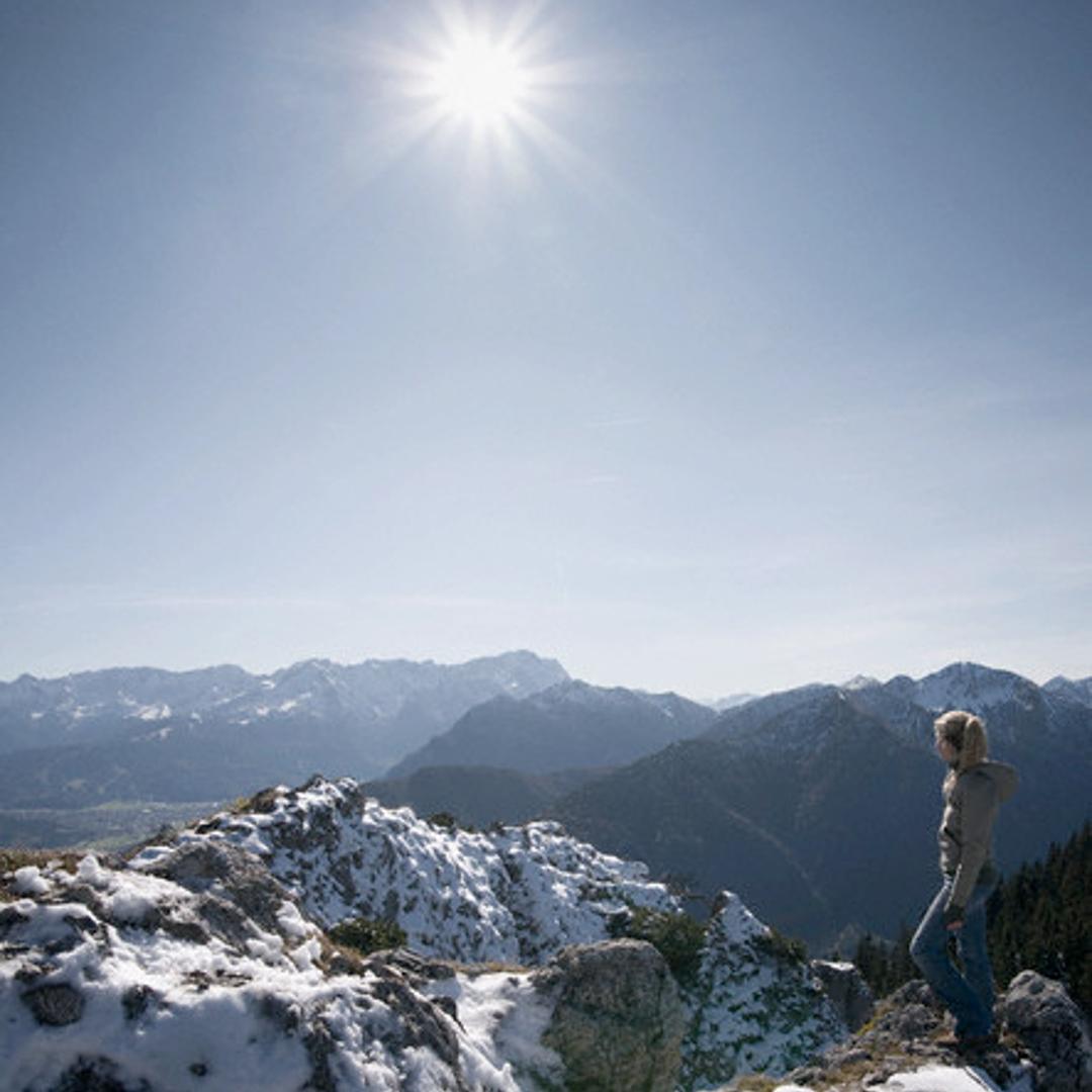 Woman Standing Mountain