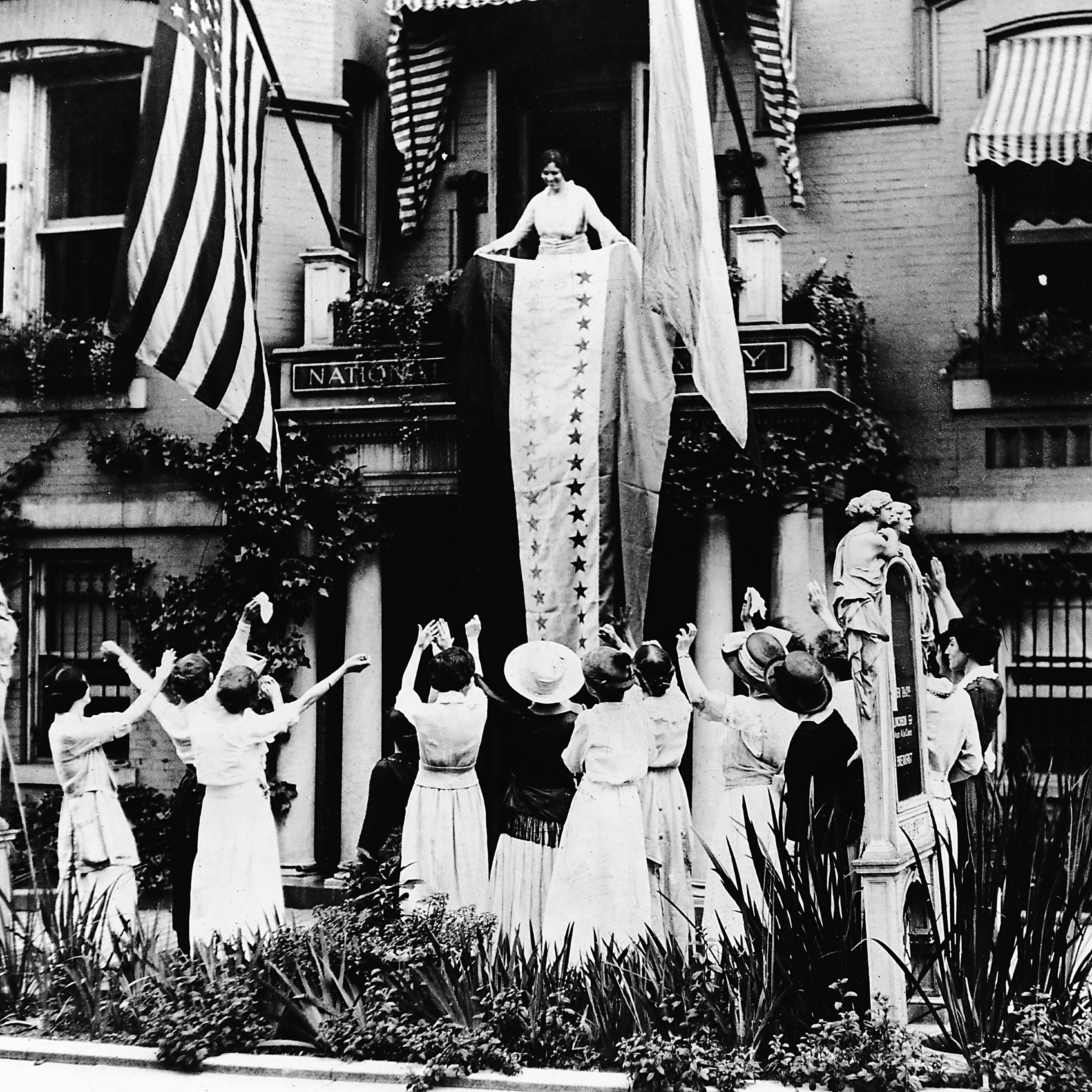 Women celebrate the passing of the 19th Amendment