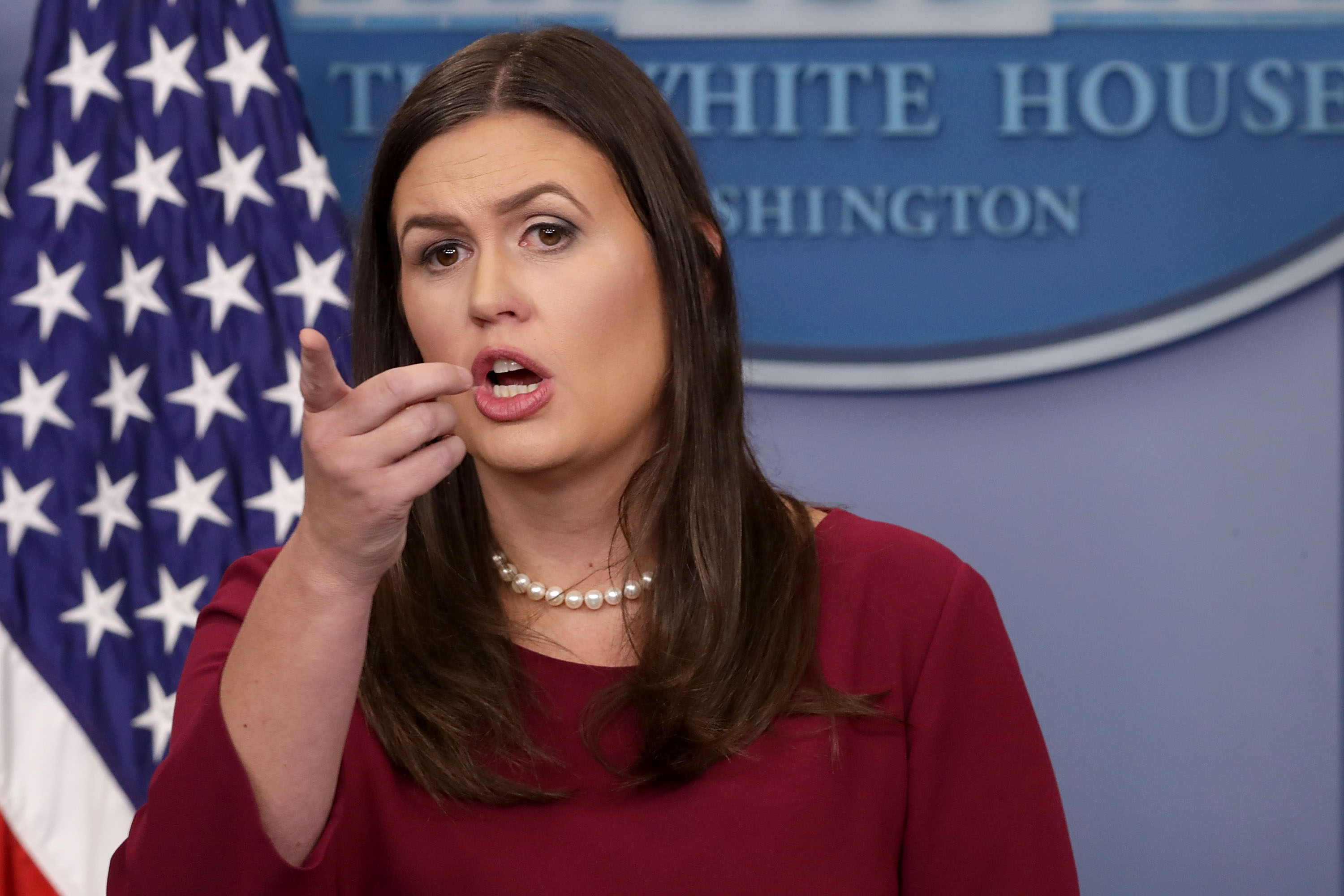 Press Secretary Sarah Sanders Holds Daily Press Briefing At The White House