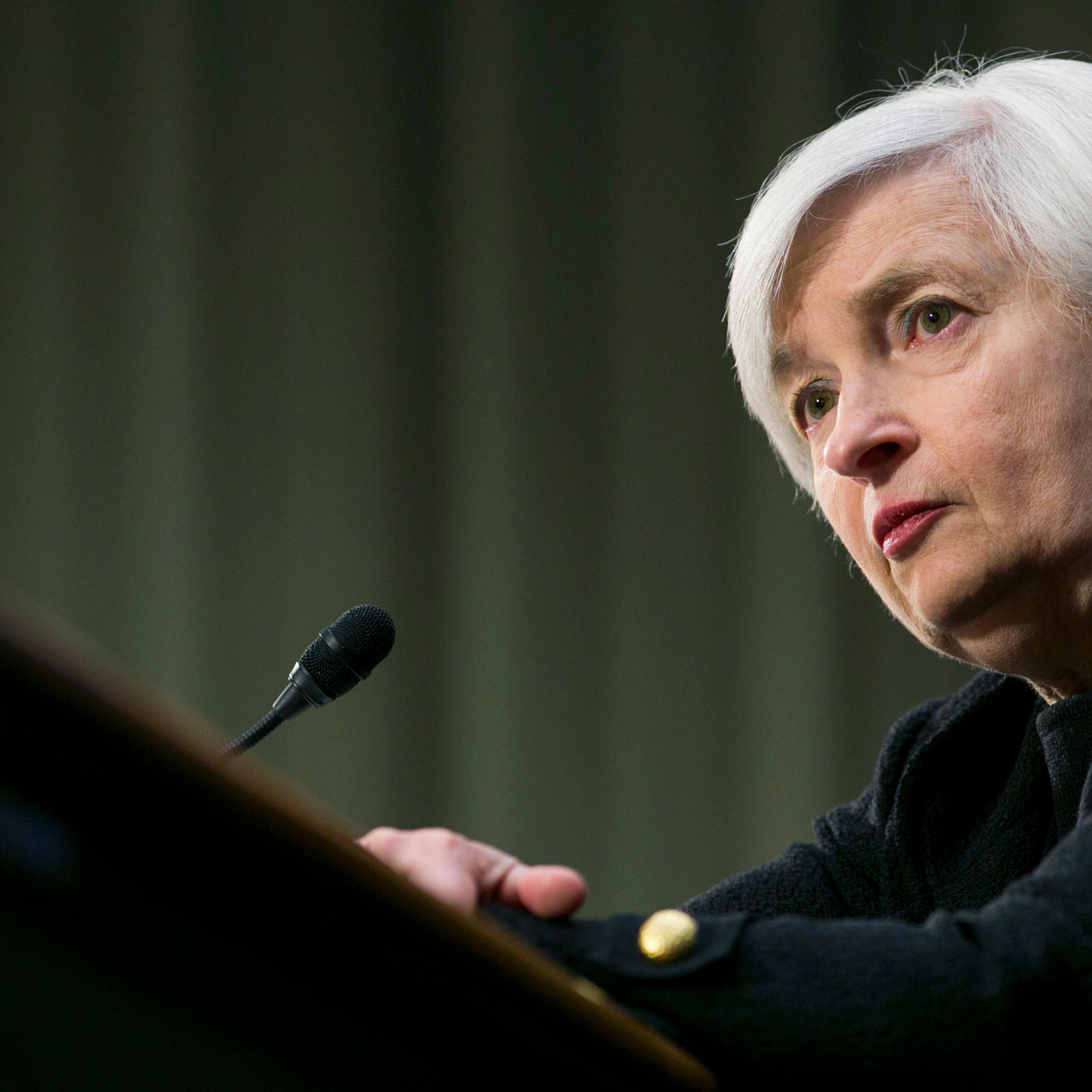 Janet Yellen testifies before the Senate Banking Committee during a hearing on her nomination to become Chair of the Federal Reserve on Nov. 14, 2013 in Washington, D.C.