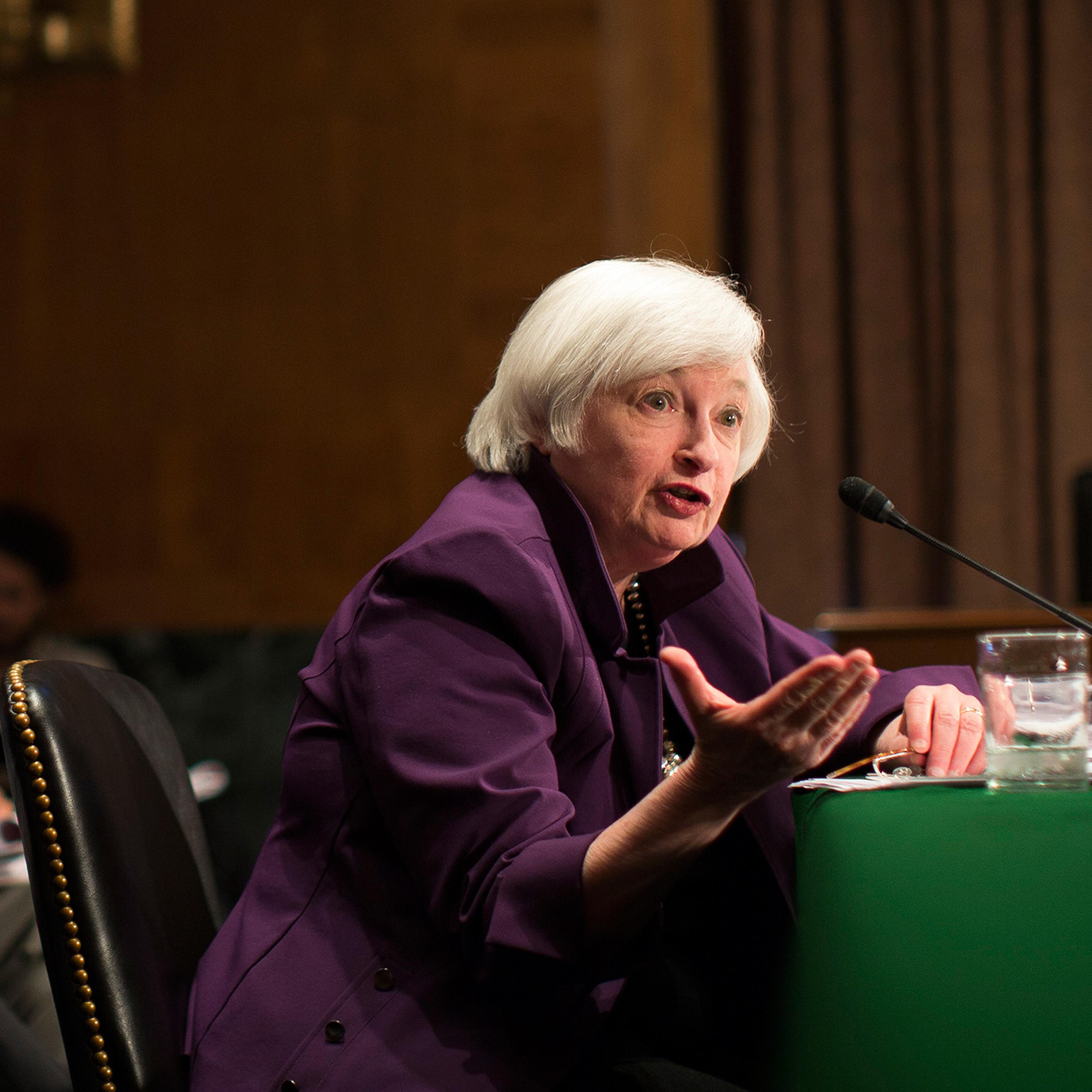 Janet Yellen, chair of the U.S. Federal Reserve, speaks during her semiannual report on the economy to the Senate Banking Committee in Washington, D.C. on July 16, 2015.