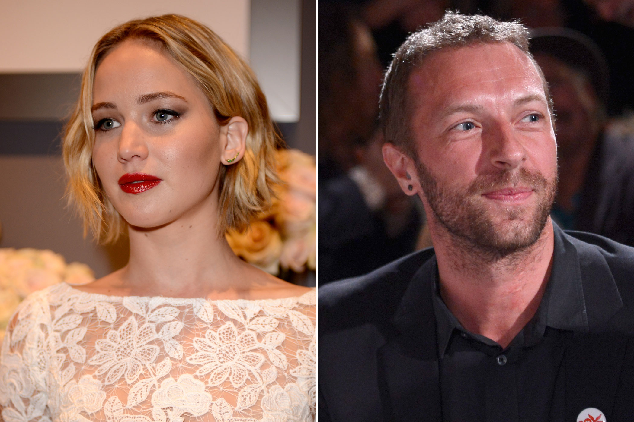 Jennifer Lawrence and Chris Martin