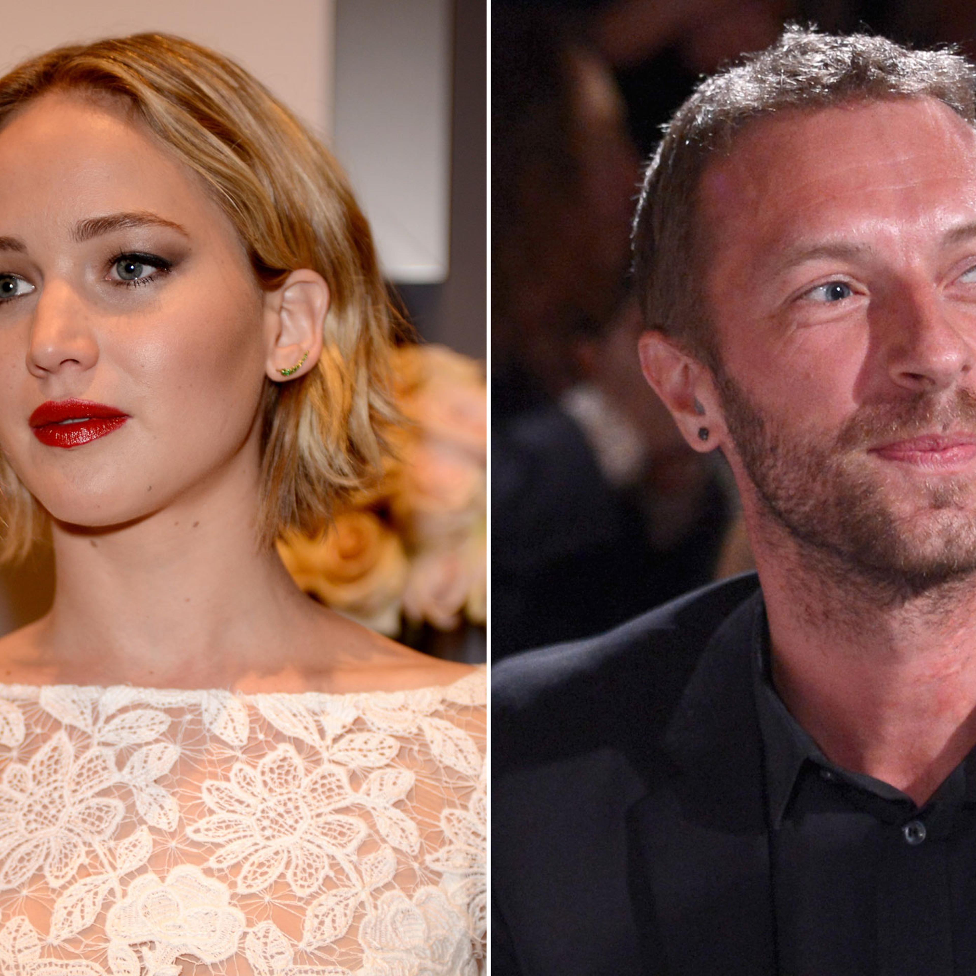 Jennifer Lawrence and Chris Martin