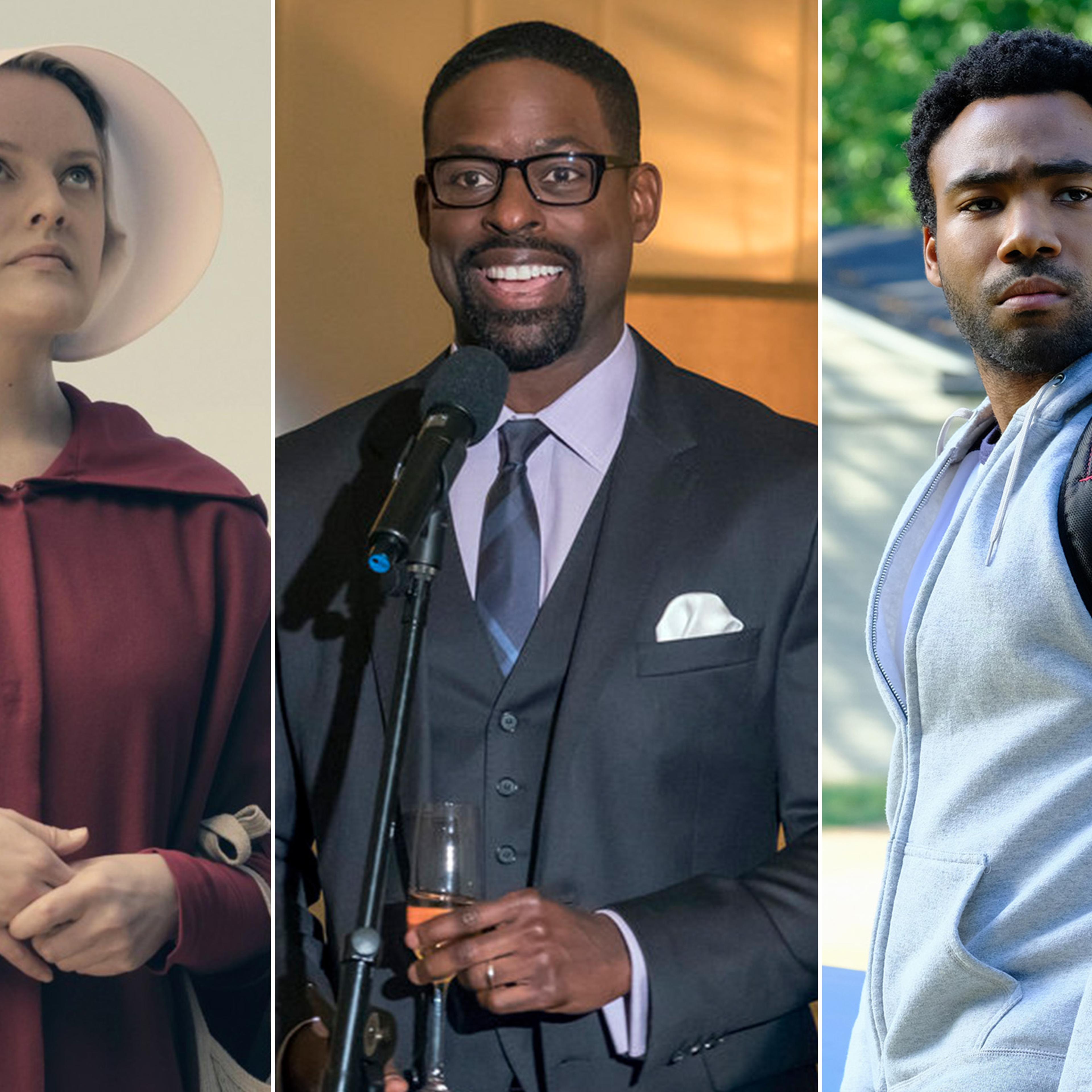Elisabeth Moss in 'The Handmaid's Tale'; Sterling K. Brown in 'This is Us'; Donald Glover in 'Atlanta'