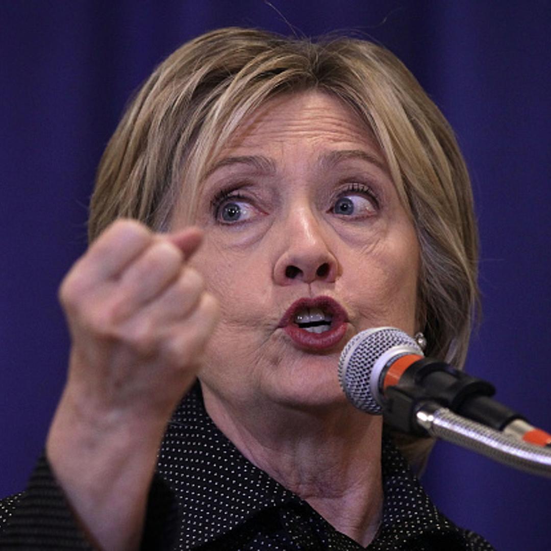 Democratic presidential candidate Hillary Clinton speaks during the Central Iowa Democrats fall barbecue November 15, 2015 at Hansen Agriculture Student Learning Center of Iowa State University in Ames, Iowa.