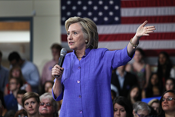 Former Secretary of State Hillary Clinton joked about an email investigation when speaking to Iowa Democrats, dismissing it as just "politics."