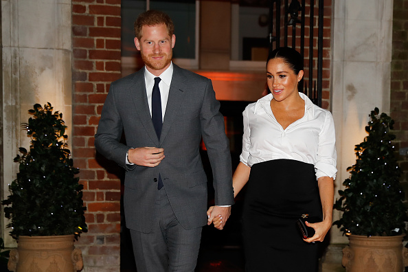 Prince Harry, Duke of Sussex and Meghan, Duchess of Sussex attend the Endeavour Fund awards at Drapers' Hall on February 7, 2019 in London, England.