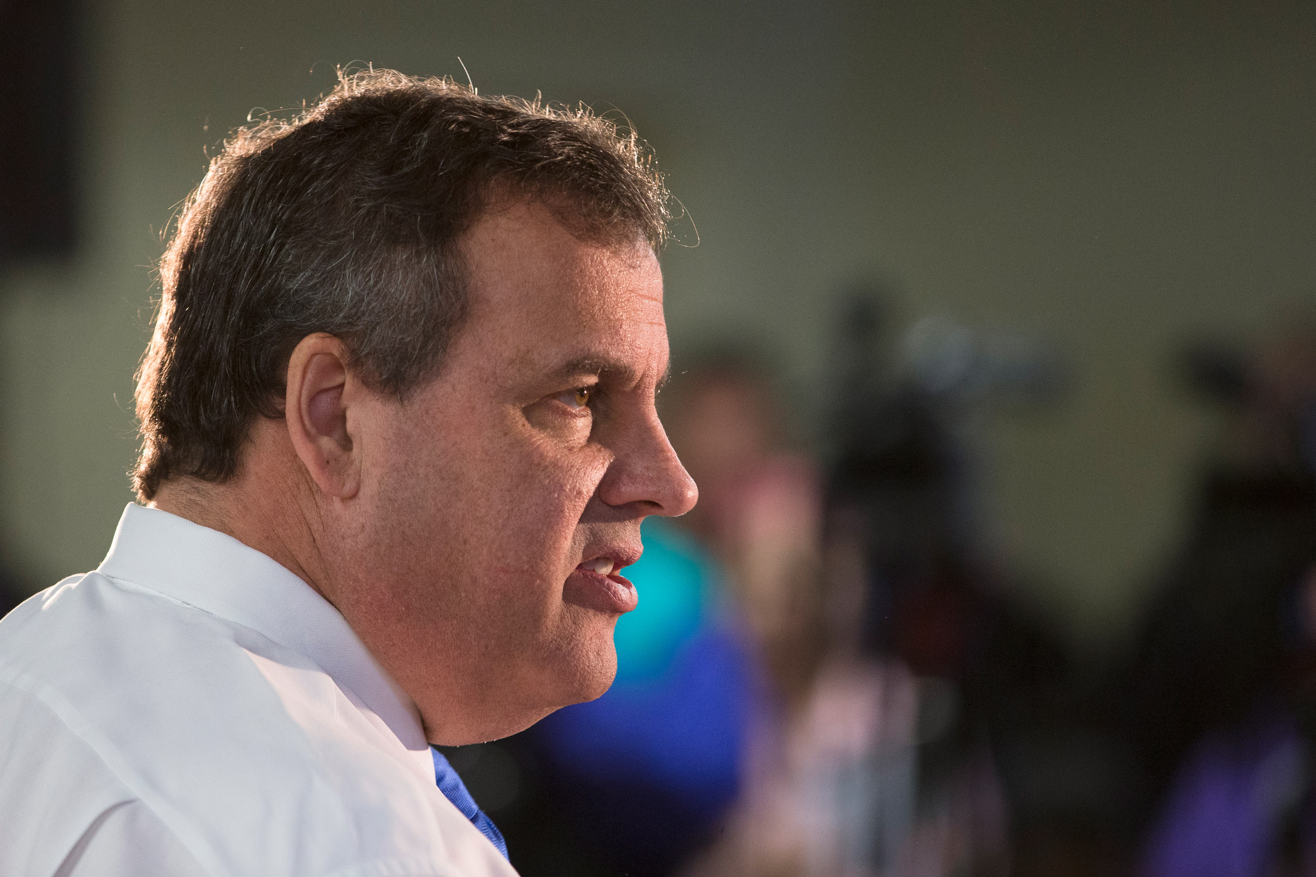 Chris Christie Republican presidential candidate and New Jersey Gov. Chris Christie speaks during a town hall style campaign stop at Pinardville Fire Station, Wednesday, Jan. 13, 2016, in Manchester, N.H. (AP Photo/John Minchillo)