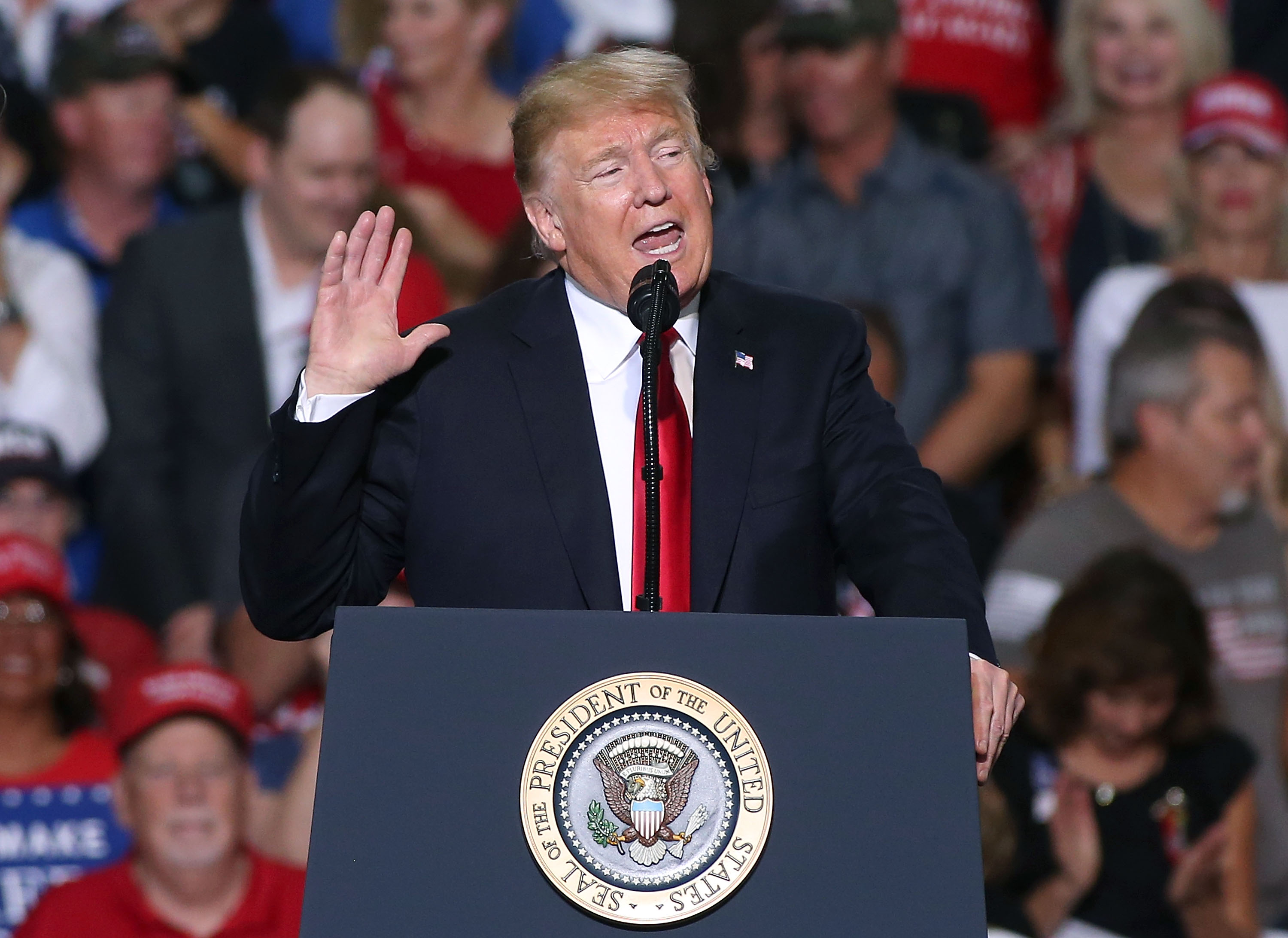 President Trump Holds Rally In Mesa, Arizona