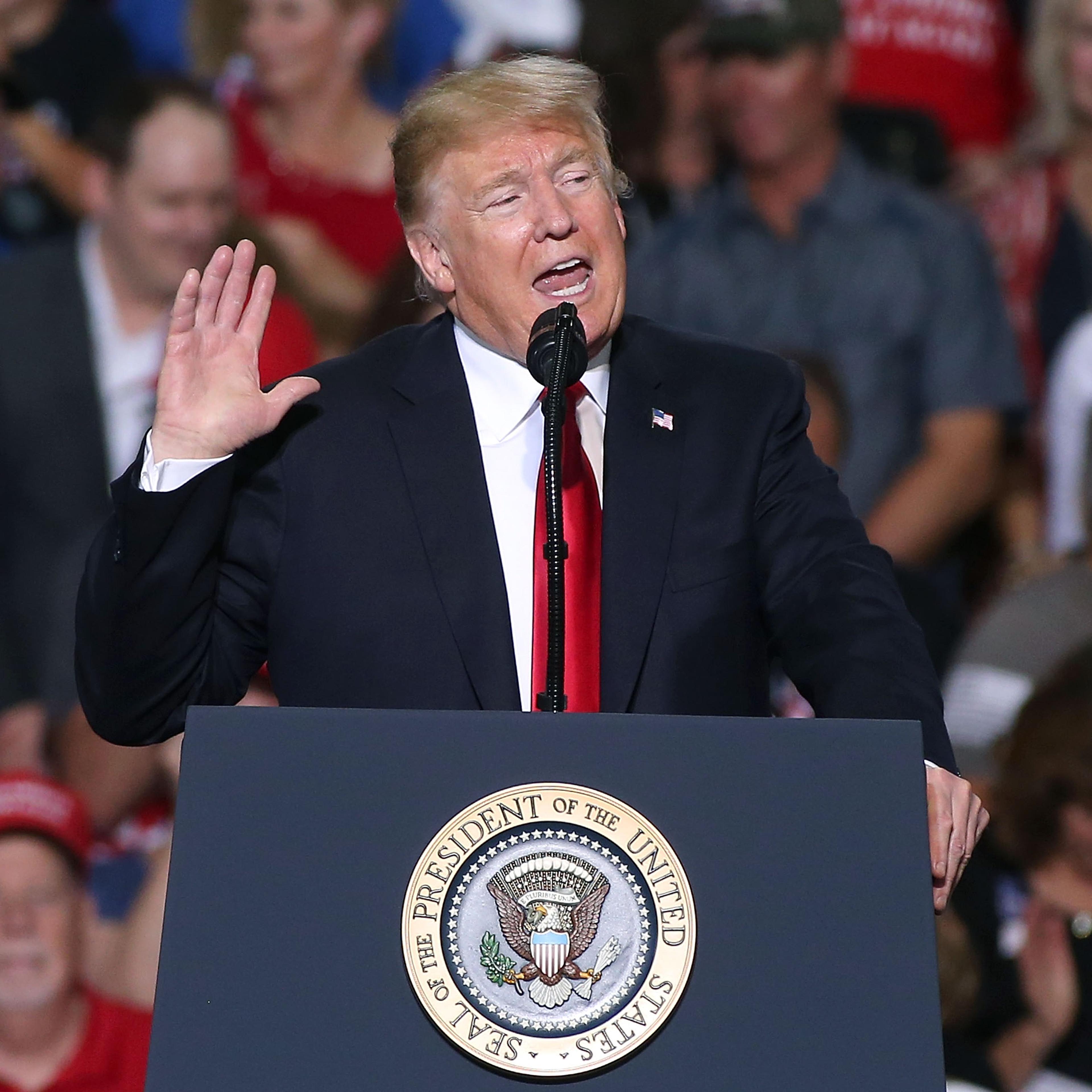 President Trump Holds Rally In Mesa, Arizona