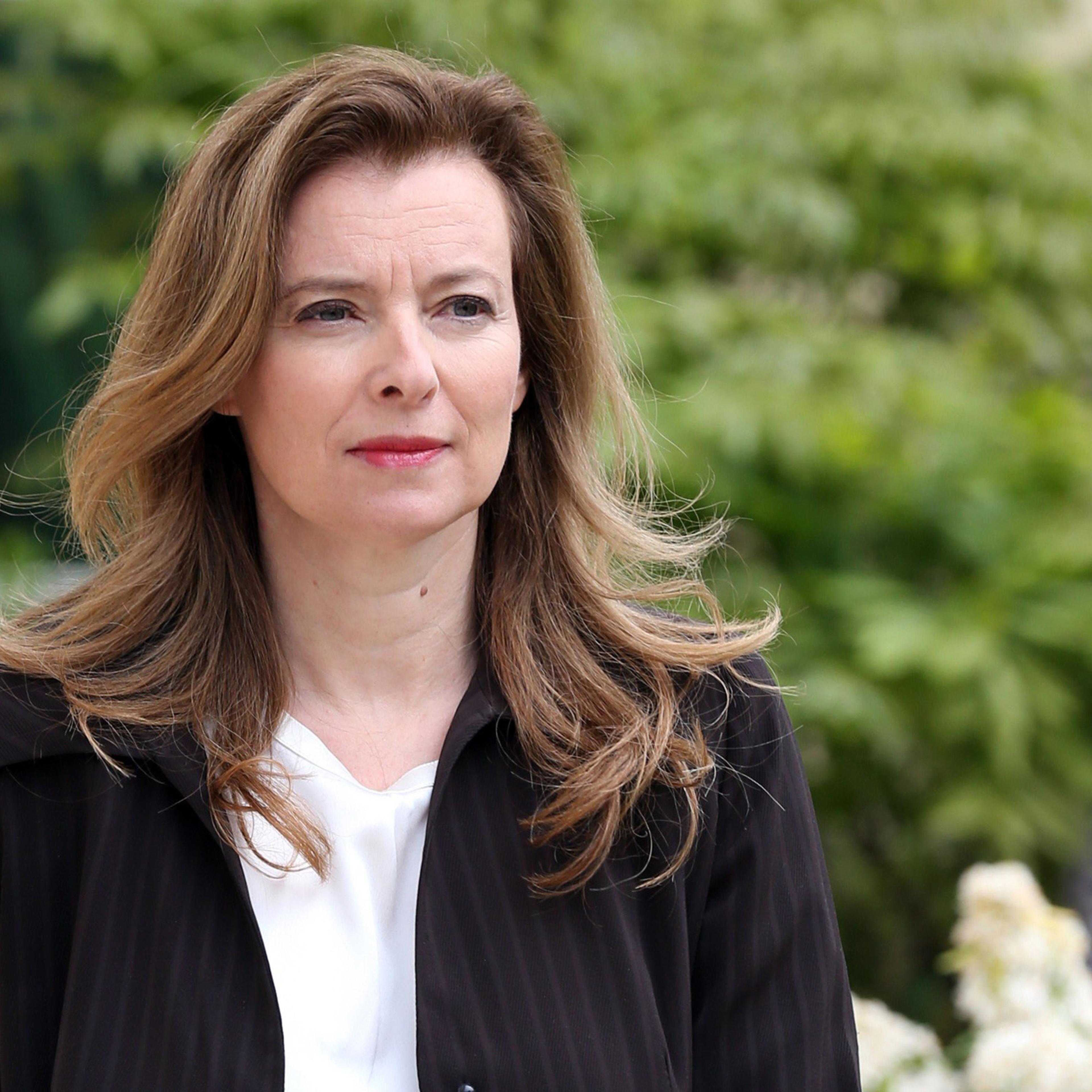 Valerie Trierweiler in the gardens at the Elysee presidential palace in Paris in 2013.