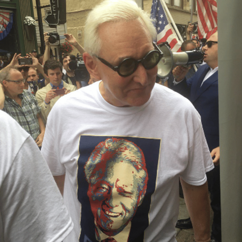 Roger Stone at the Republican National Convention in Cleveland on July 21, 2016.