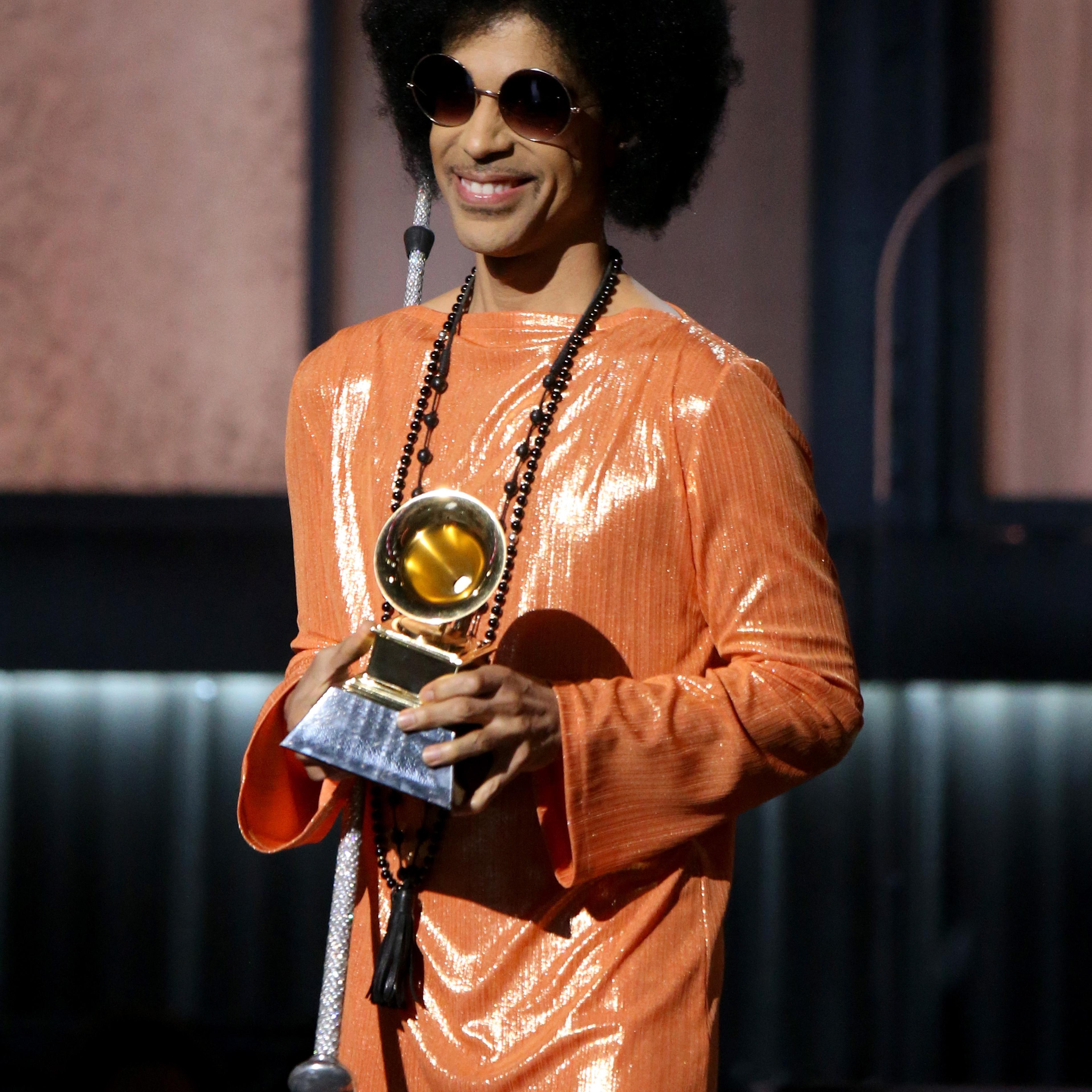 Prince speaks onstage during The 57th Annual GRAMMY Awards at on February 8, 2015 in Los Angeles, California.