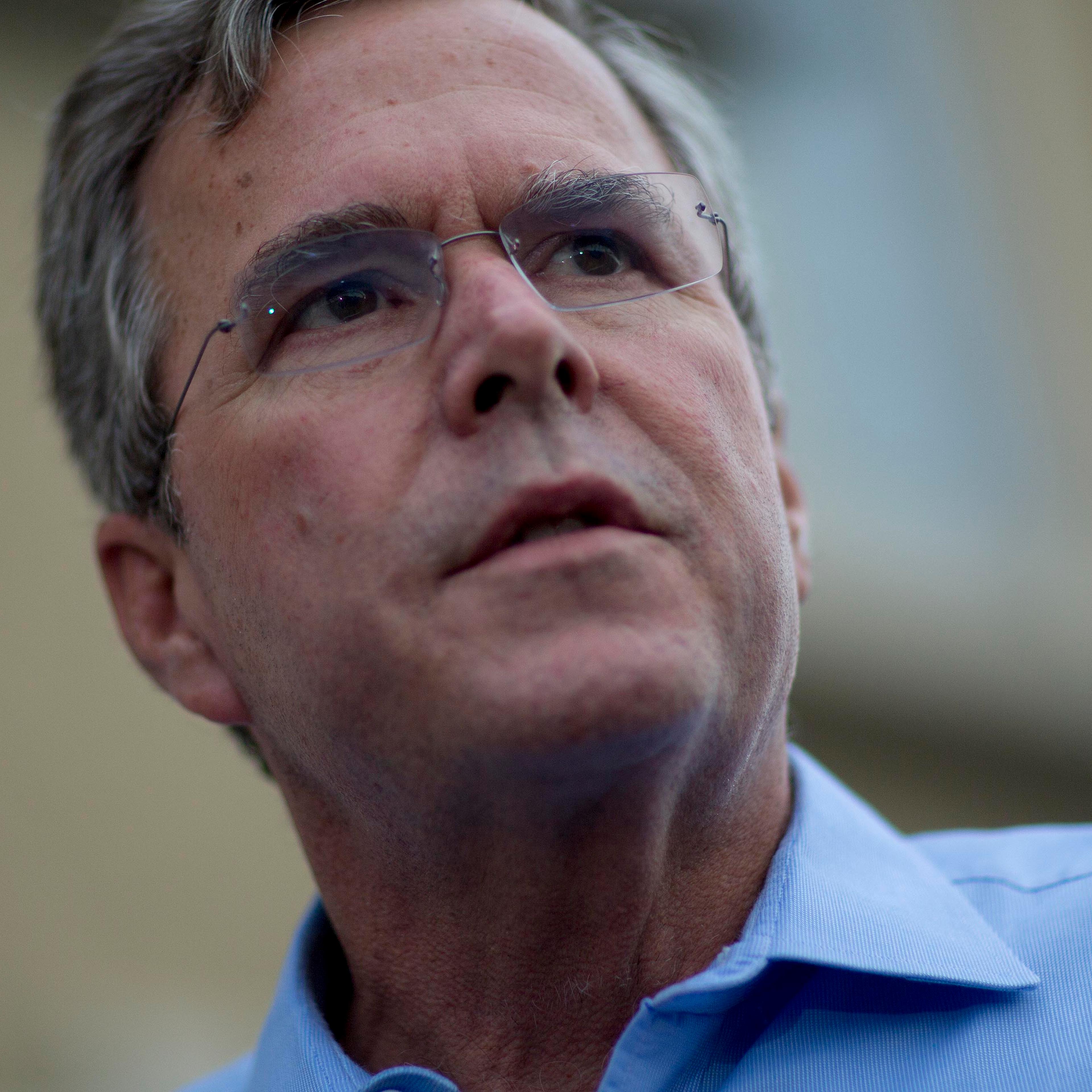 Jeb Bush at the Republican Party of Polk County annual Summer Sizzle in Ankeny, Iowa on Aug. 13, 2015.