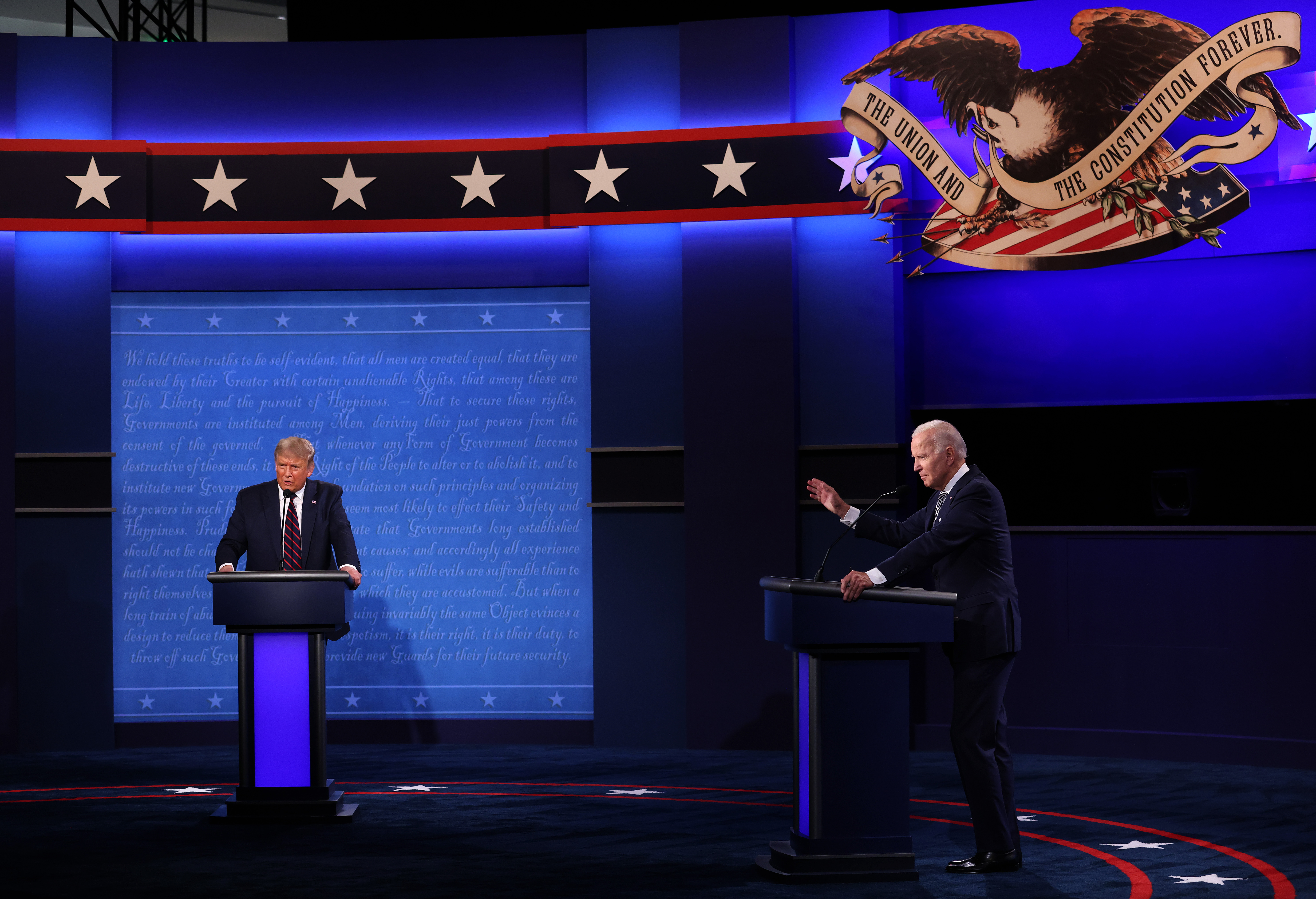 Donald Trump And Joe Biden Participate In First Presidential Debate