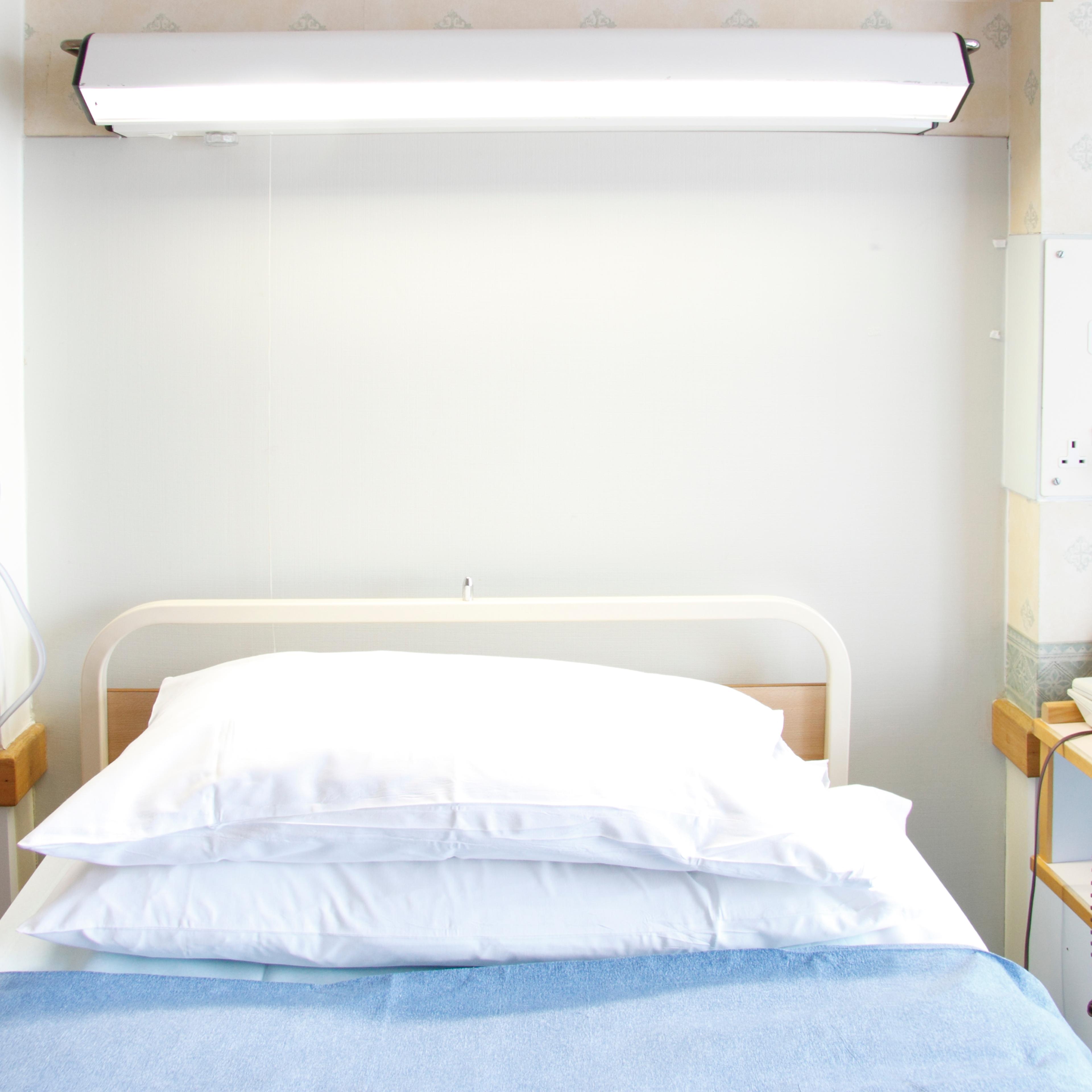 hospital room and bed