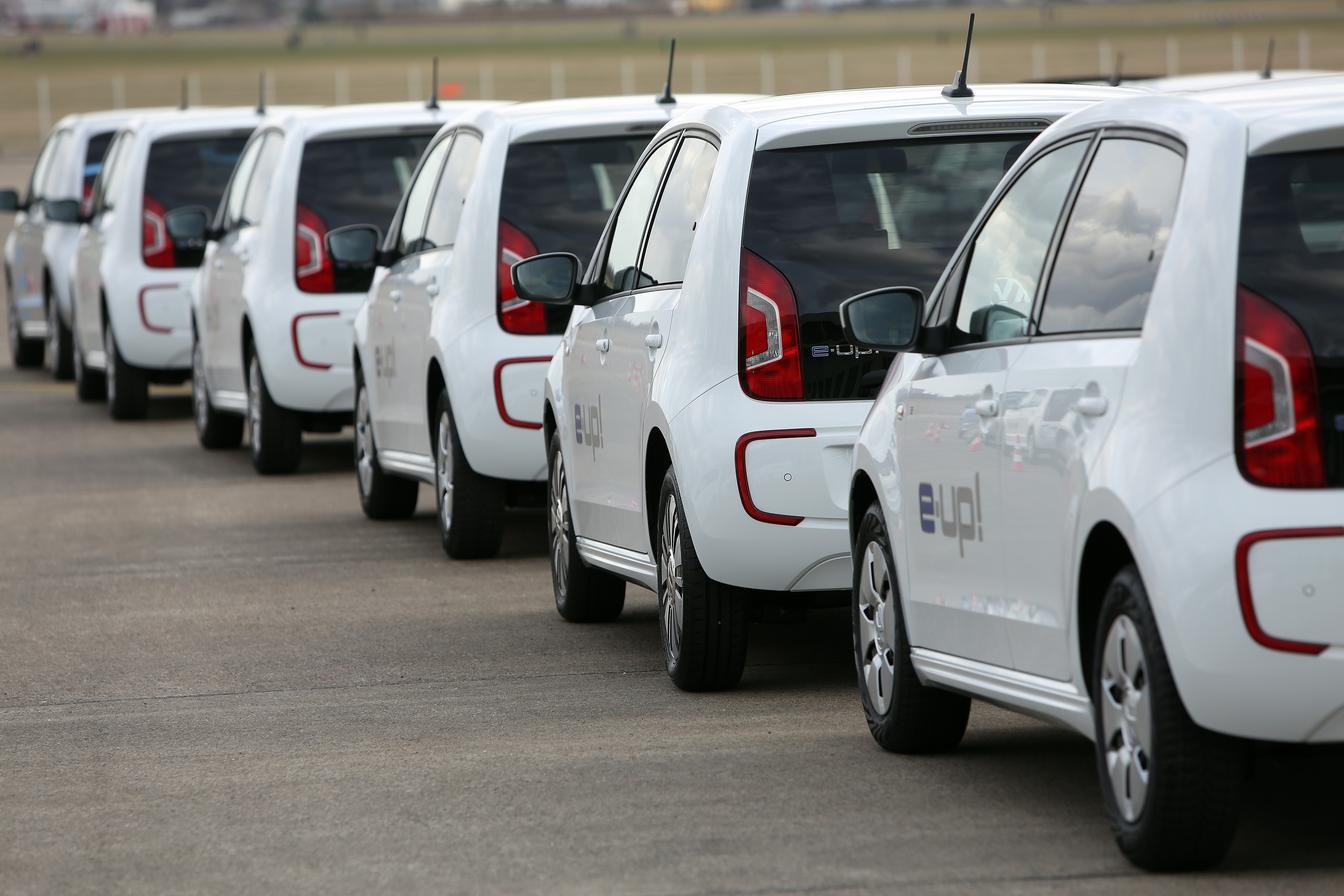 Volkswagen e-up! electric automobiles.